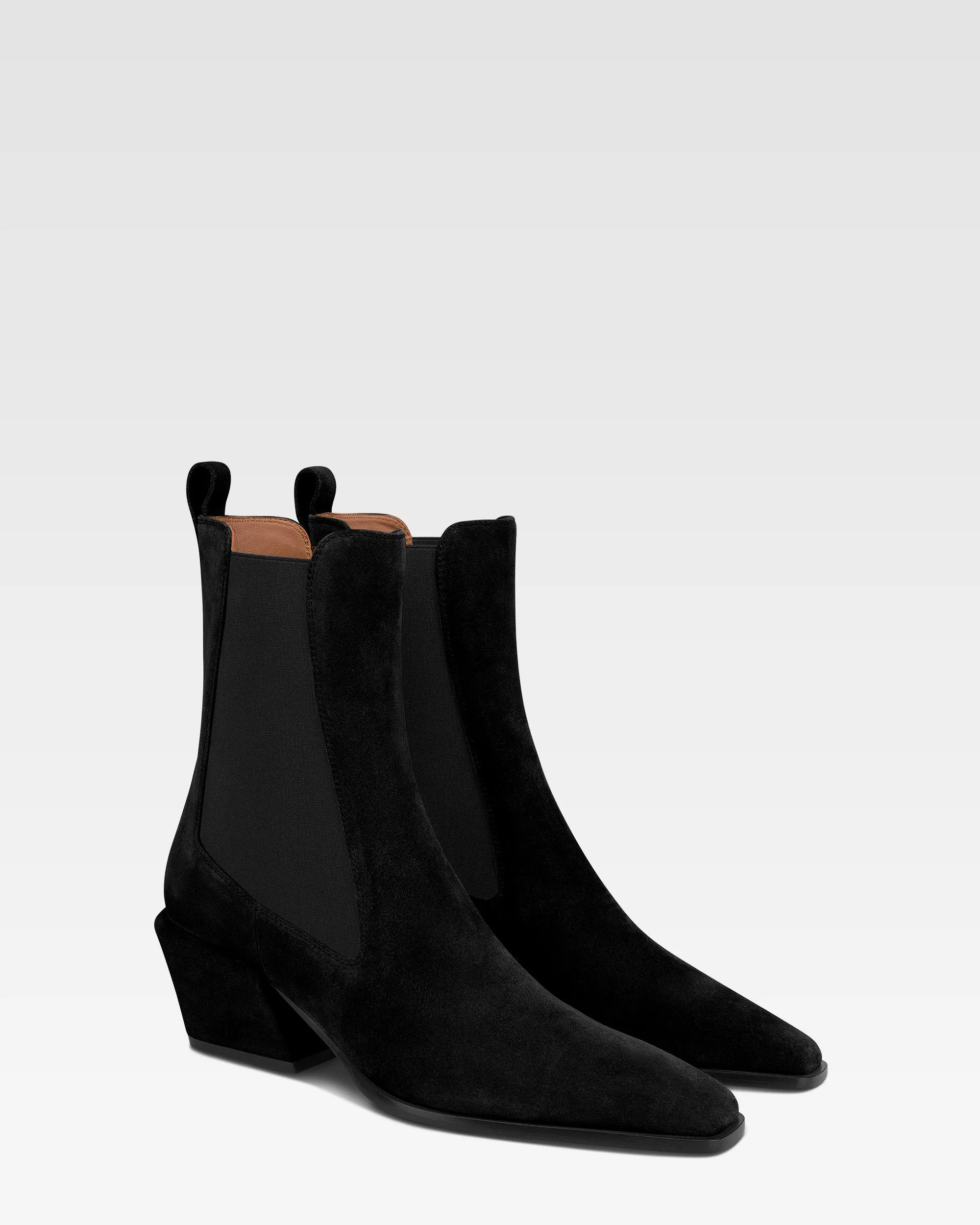 Ankle boots in black calf suede leather - Image 2