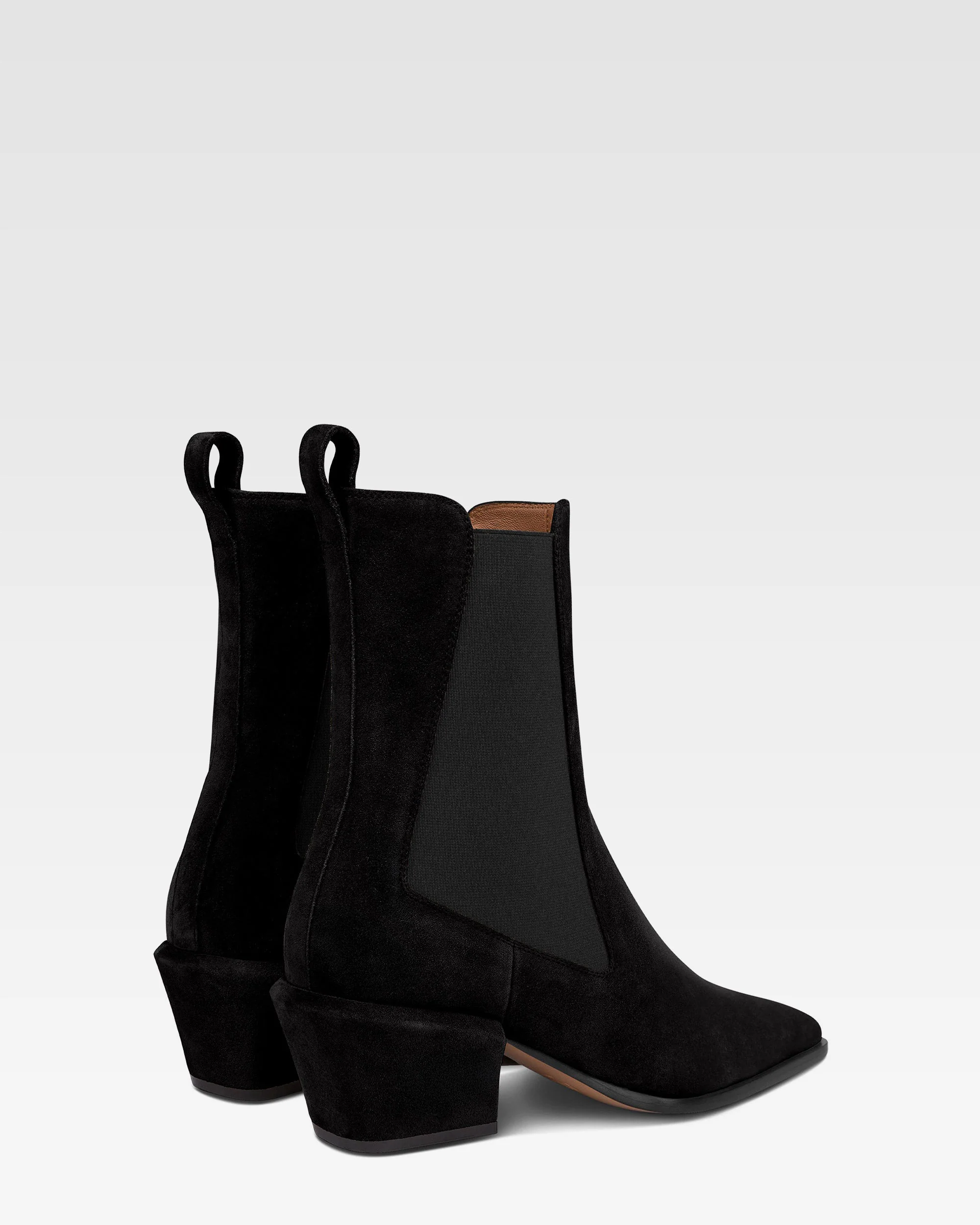 Ankle boots in black calf suede leather - Image 3