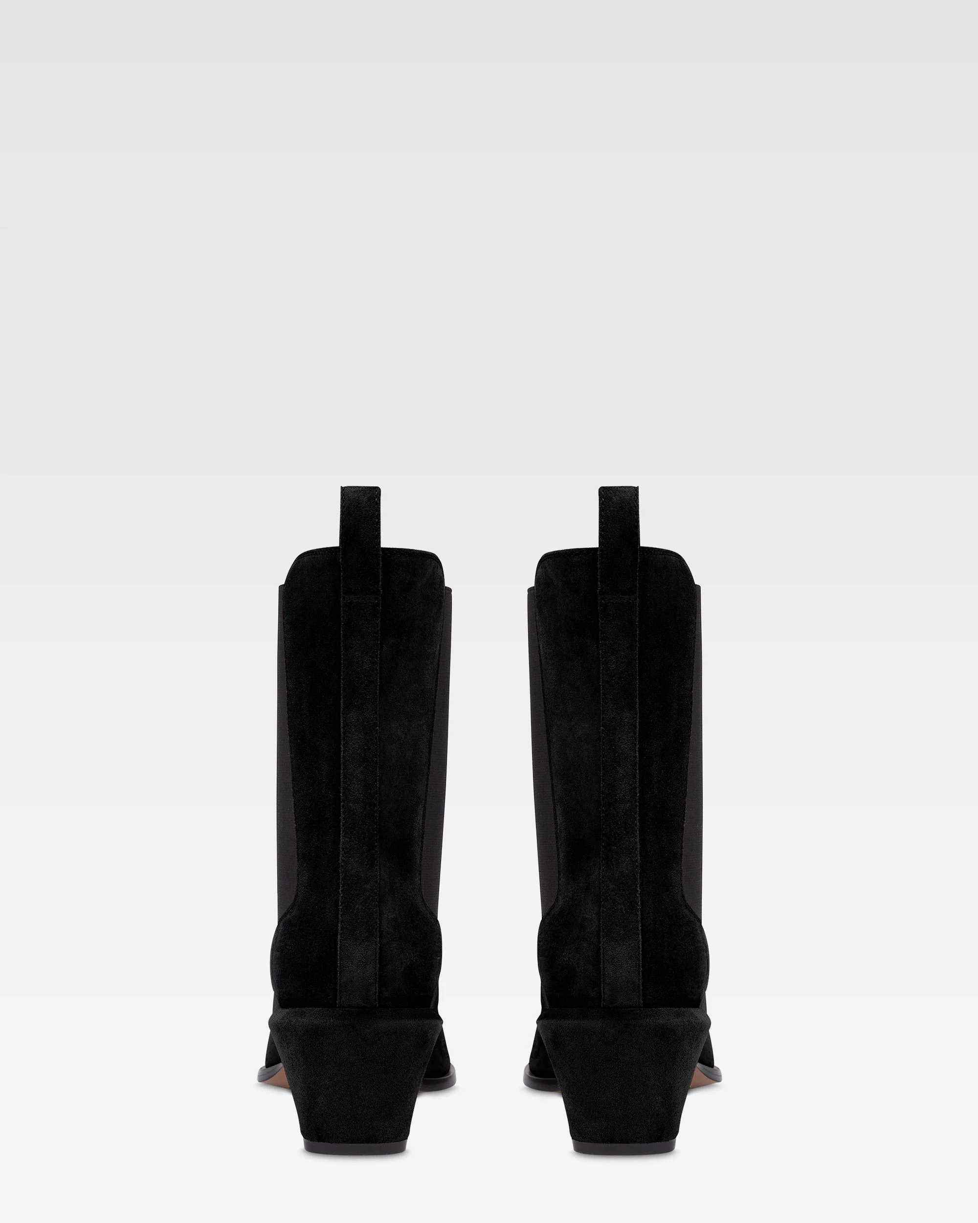 Ankle boots in black calf suede leather - Image 4
