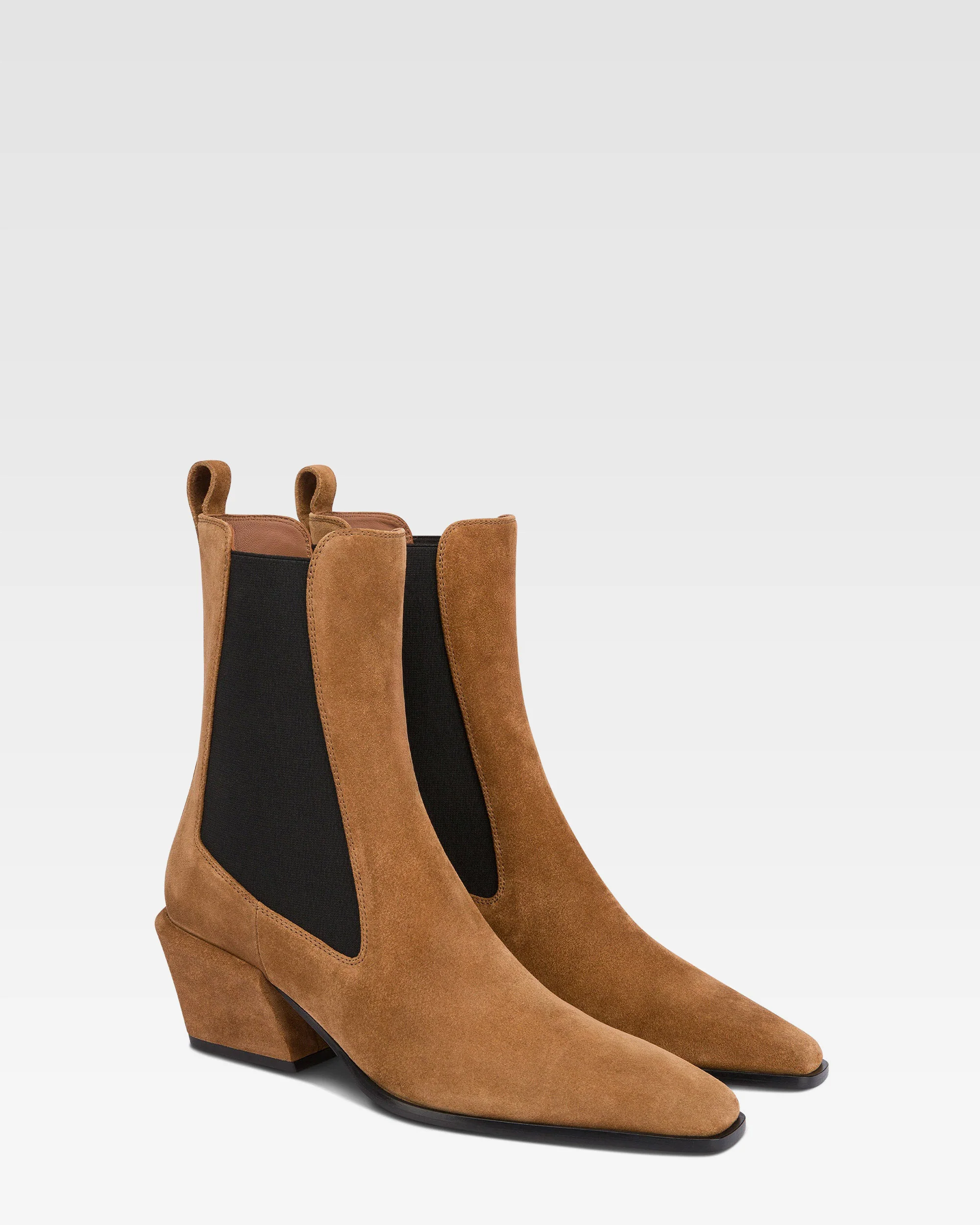 Ankle boots in brown calf suede leather - Image 2
