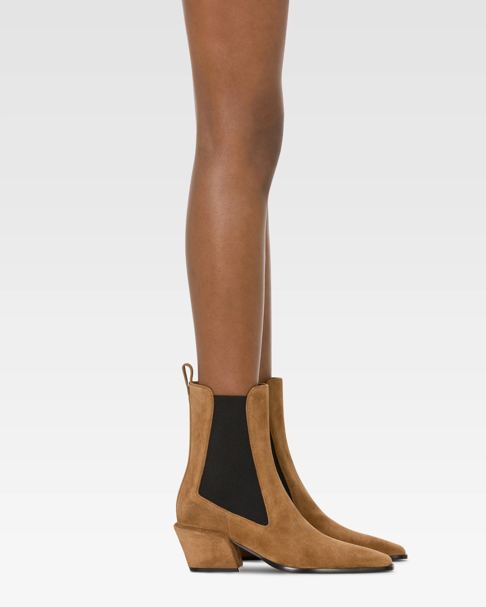 Ankle boots in brown calf suede leather - Image 6