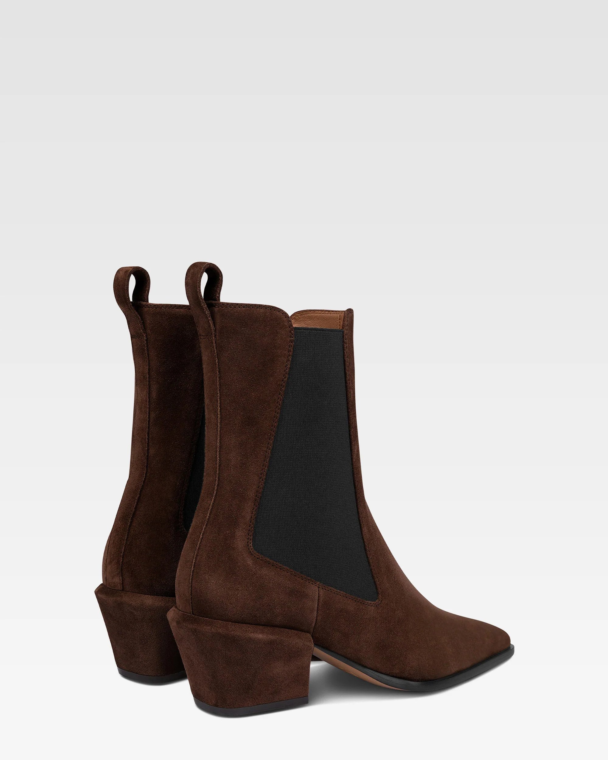 Ankle boots in chocolate calf suede leather - Image 3