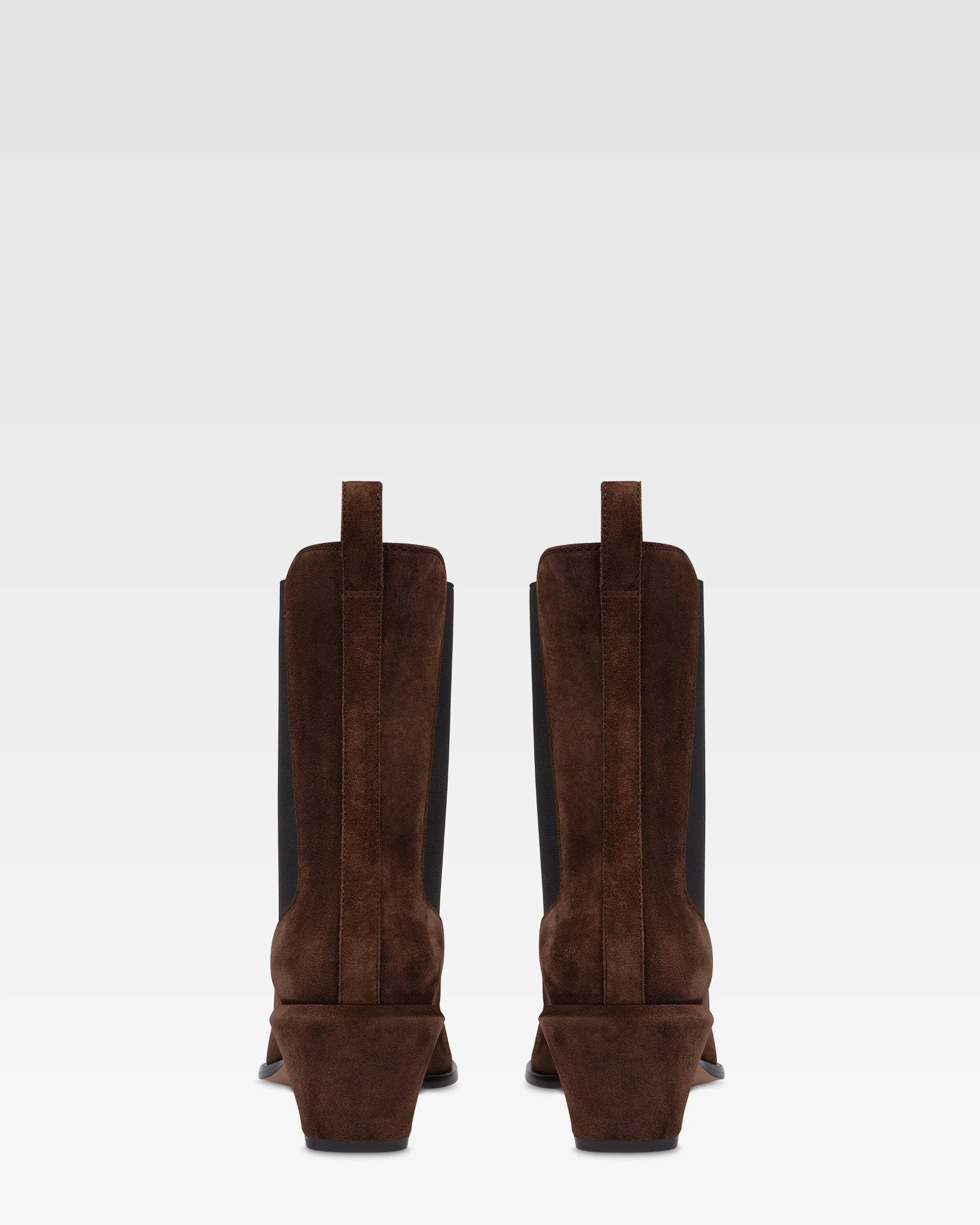 Ankle boots in chocolate calf suede leather - Image 4