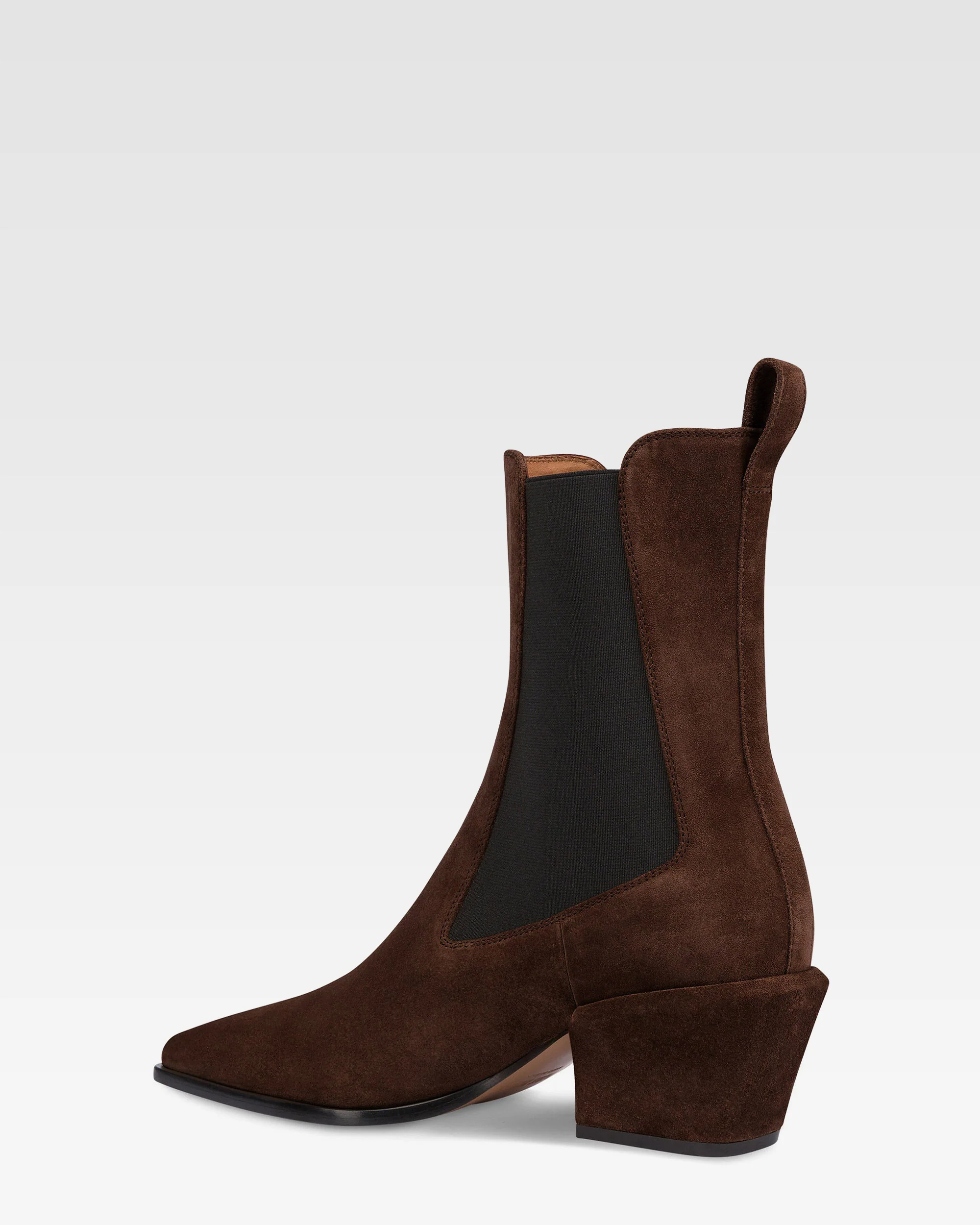 Ankle boots in chocolate calf suede leather - Image 5