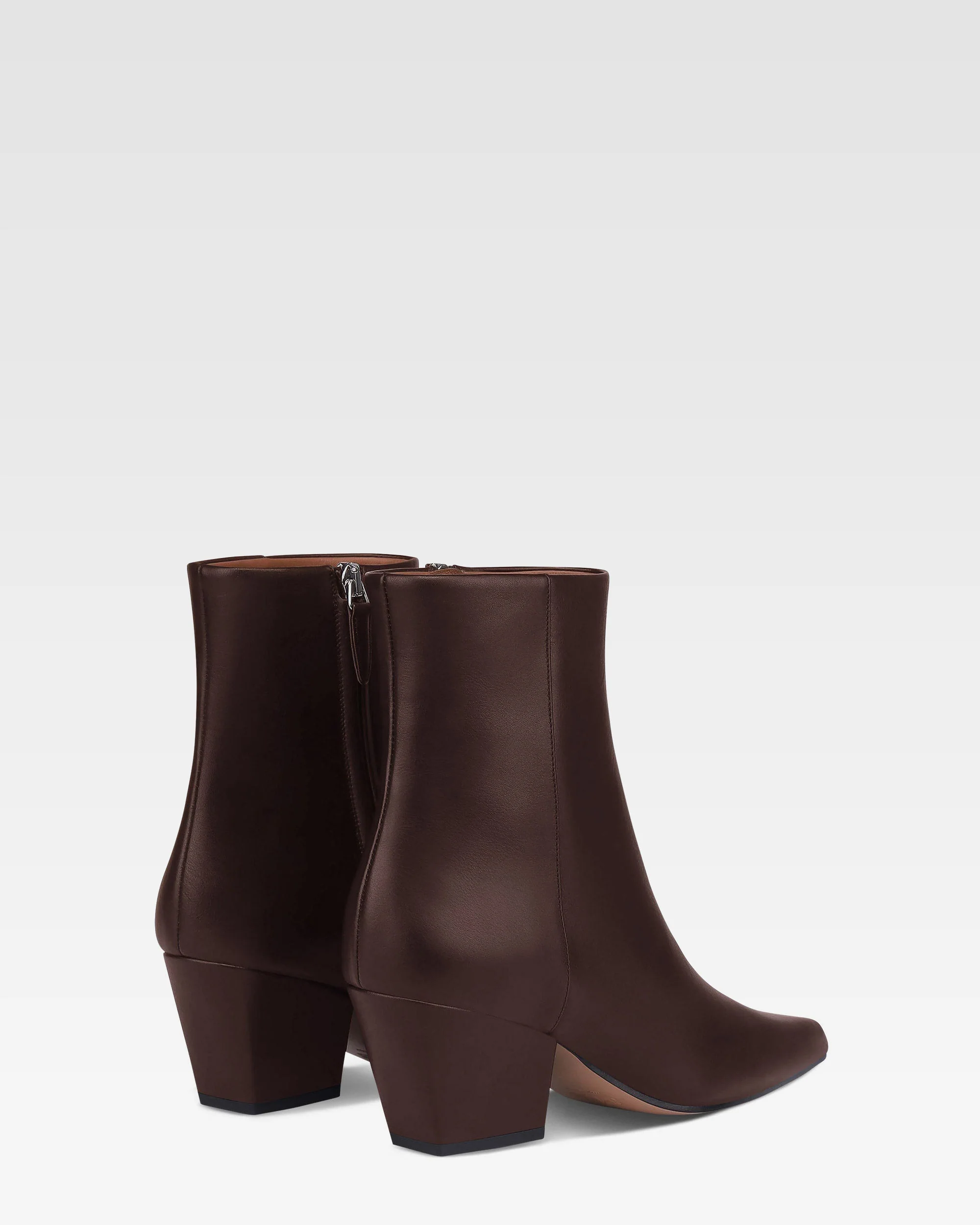 Ankle boots in mocha calf leather - Image 3