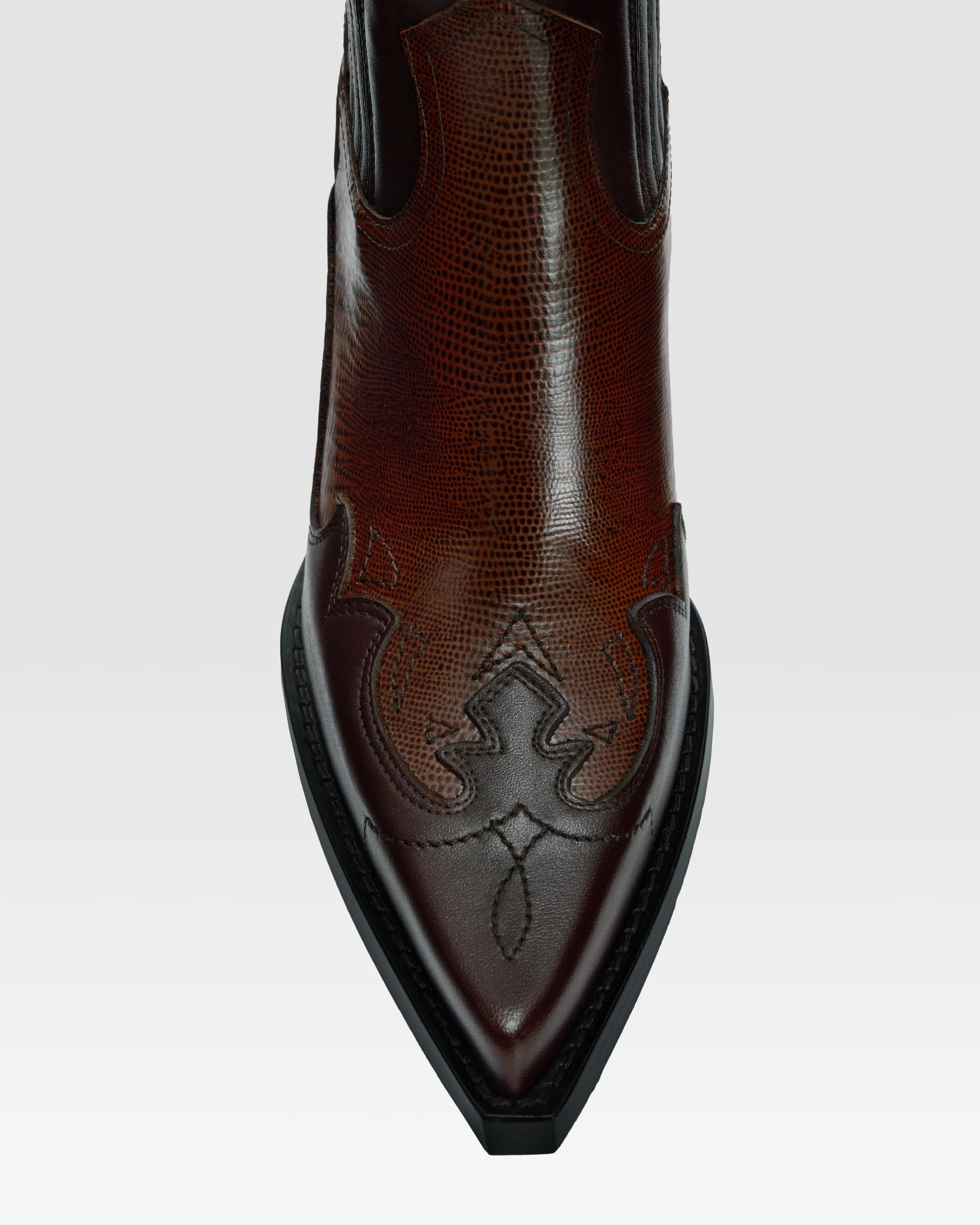 Ankle Boots in printed lizard-calf leather brown - Image 5
