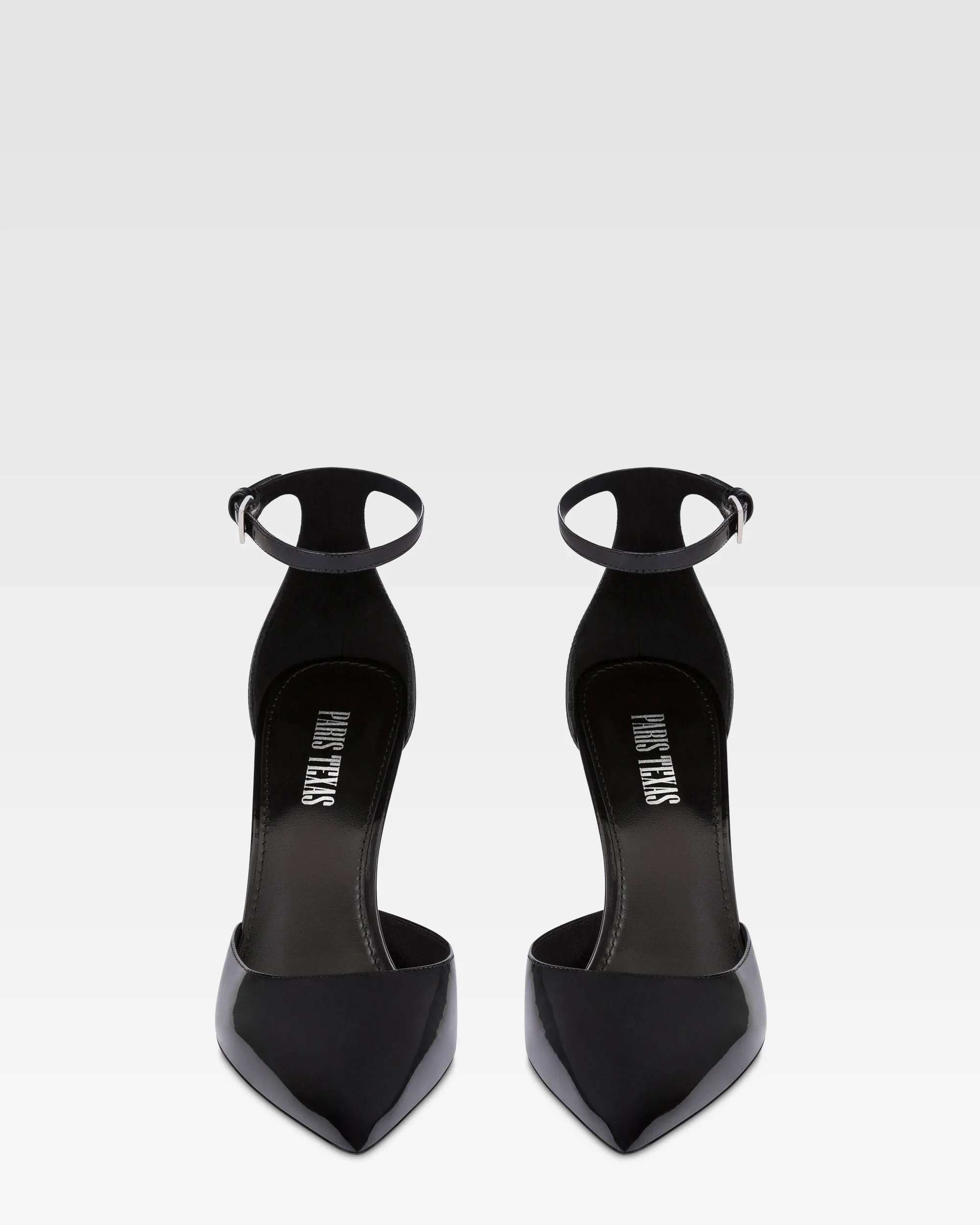 Ankle-strap pumps in black patent leather - Image 3