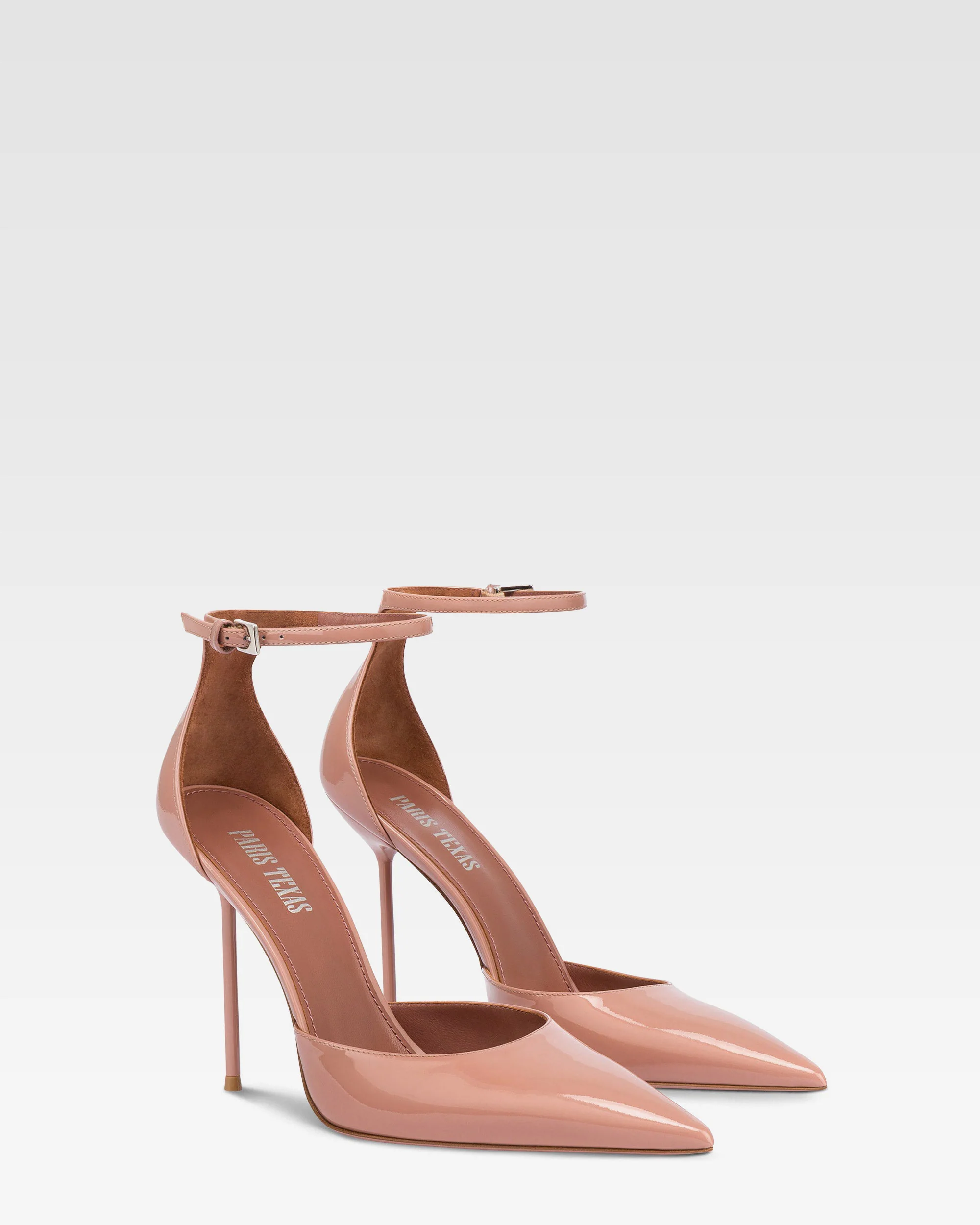 Ankle-strap pumps in dark phard patent leather - Image 2
