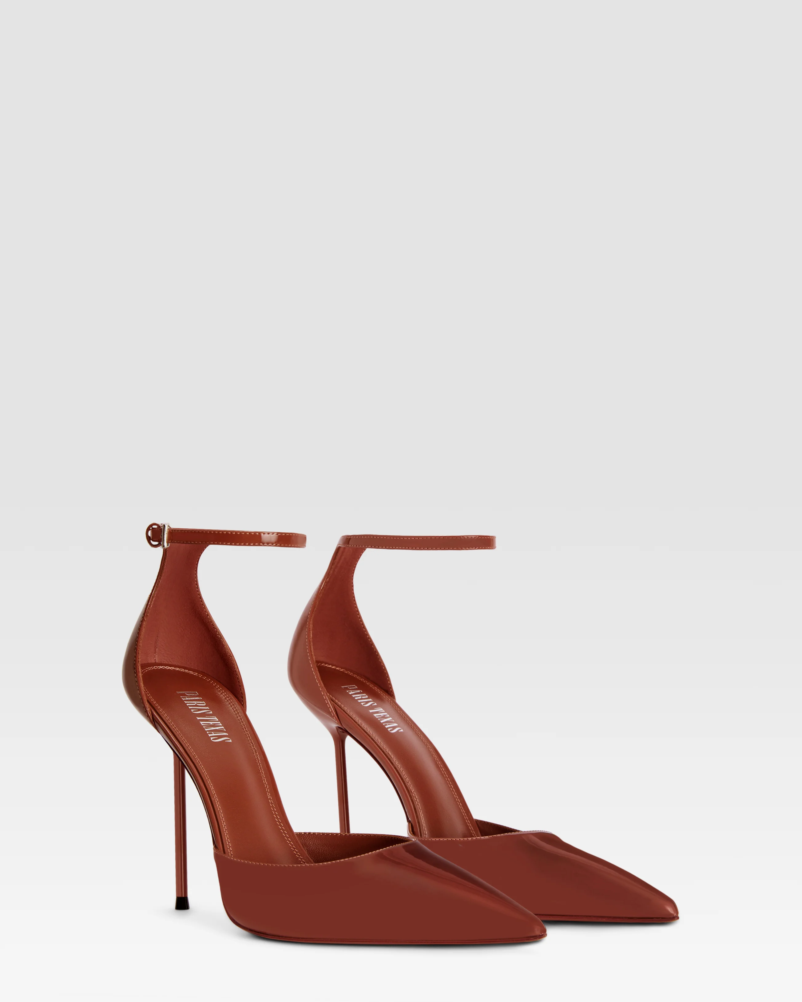 Patent leather pump with ankle strap - Image 2