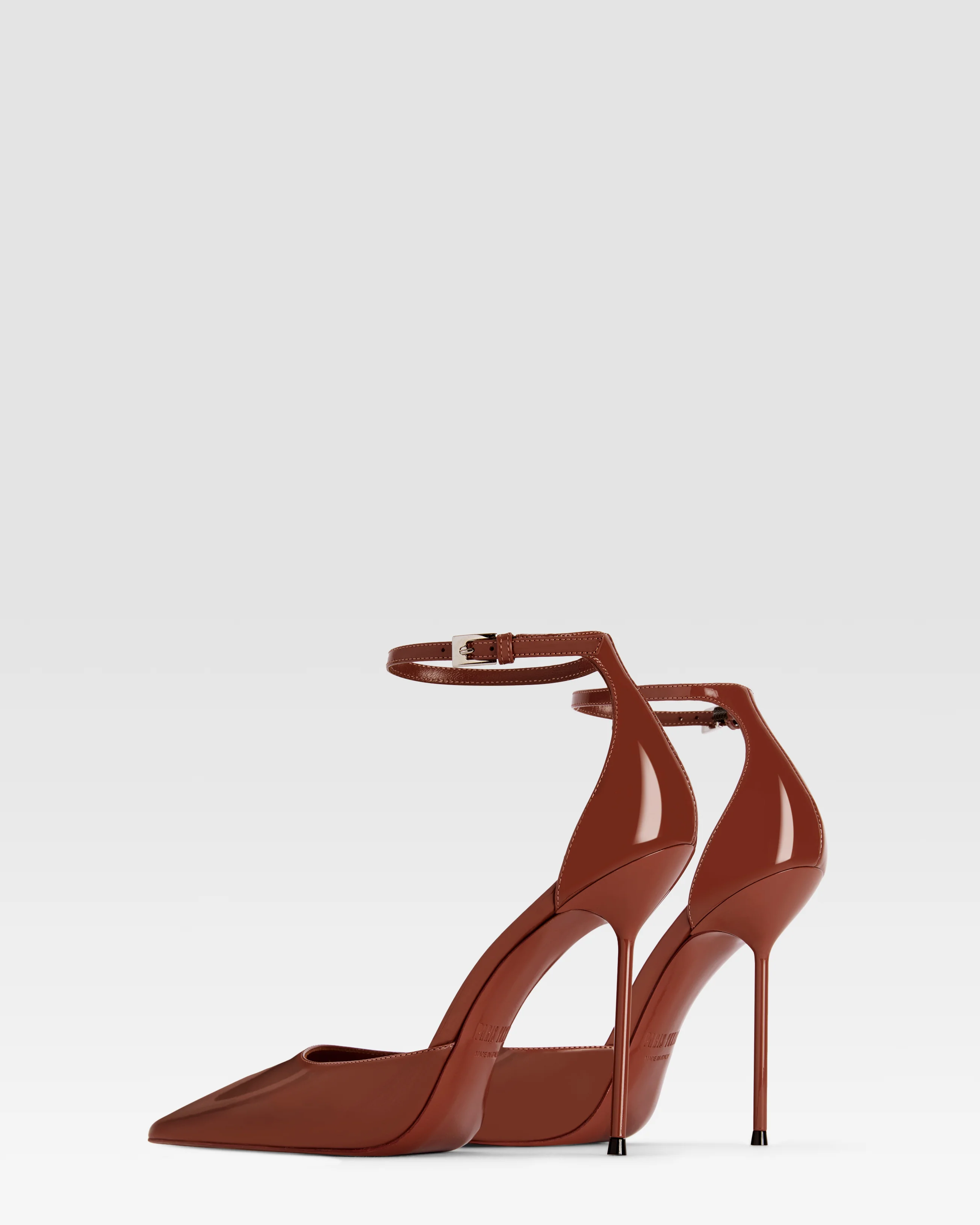 Patent leather pump with ankle strap - Image 3