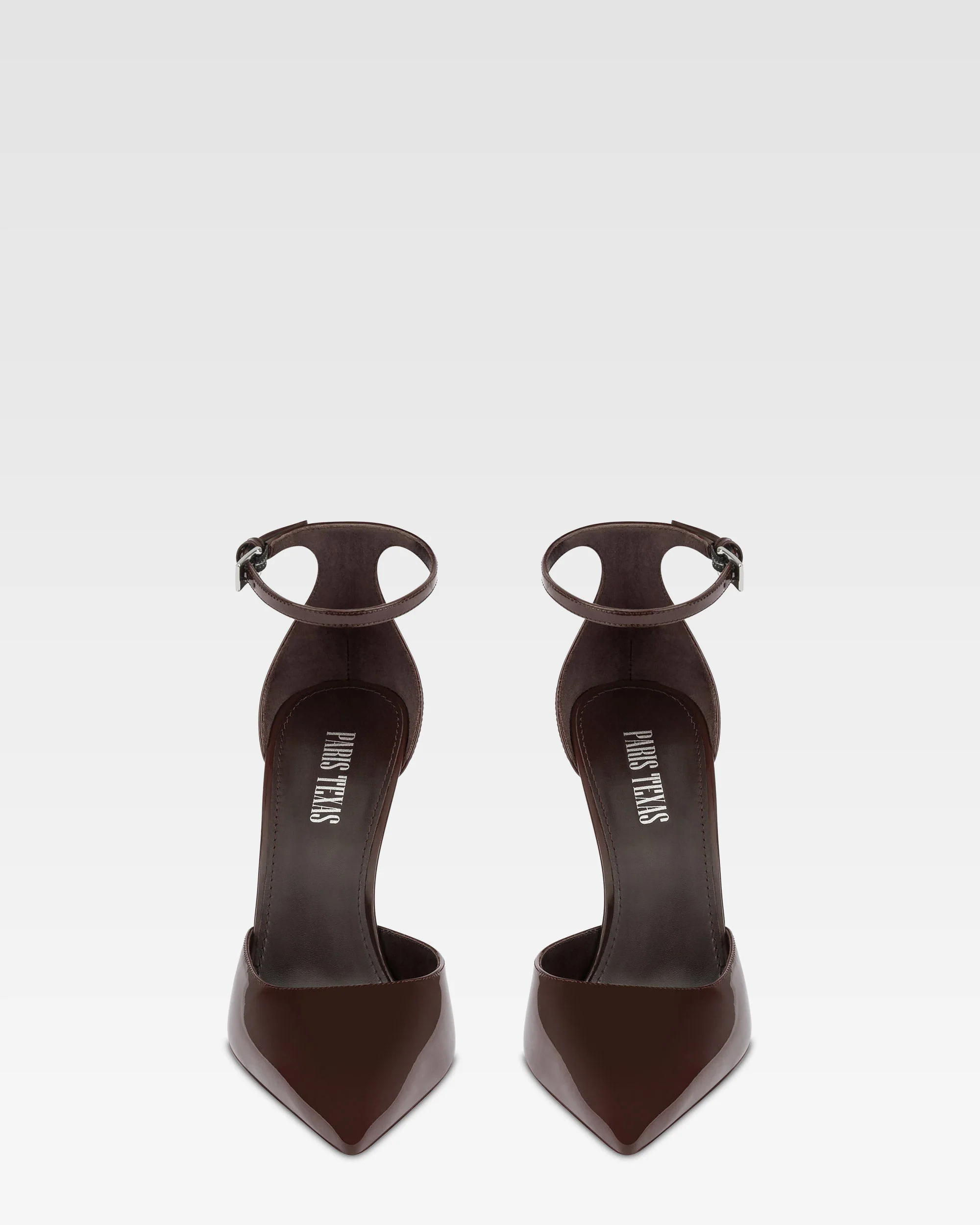 Ankle-strap pumps in ebony patent leather - Image 3