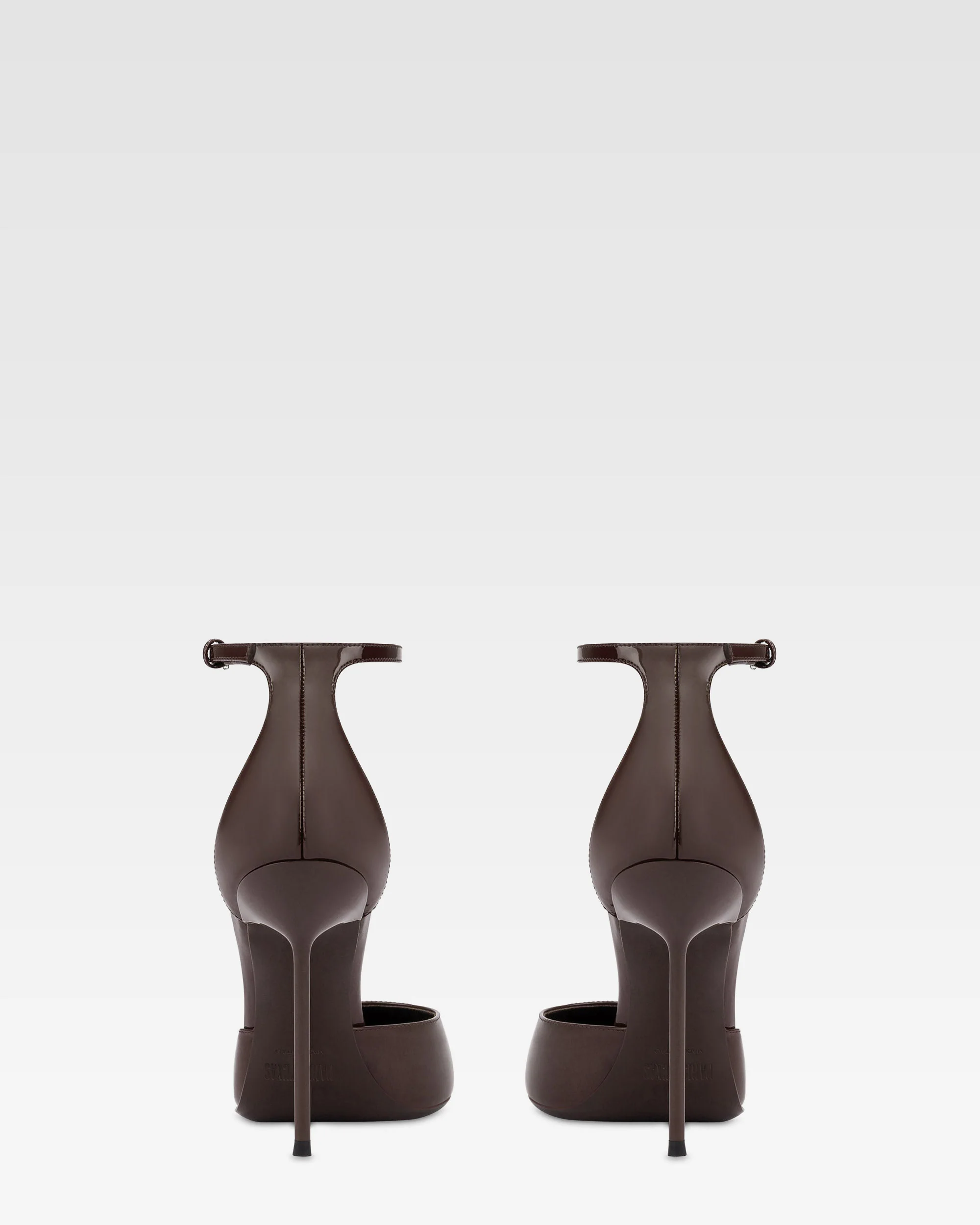 Ankle-strap pumps in ebony patent leather - Image 4