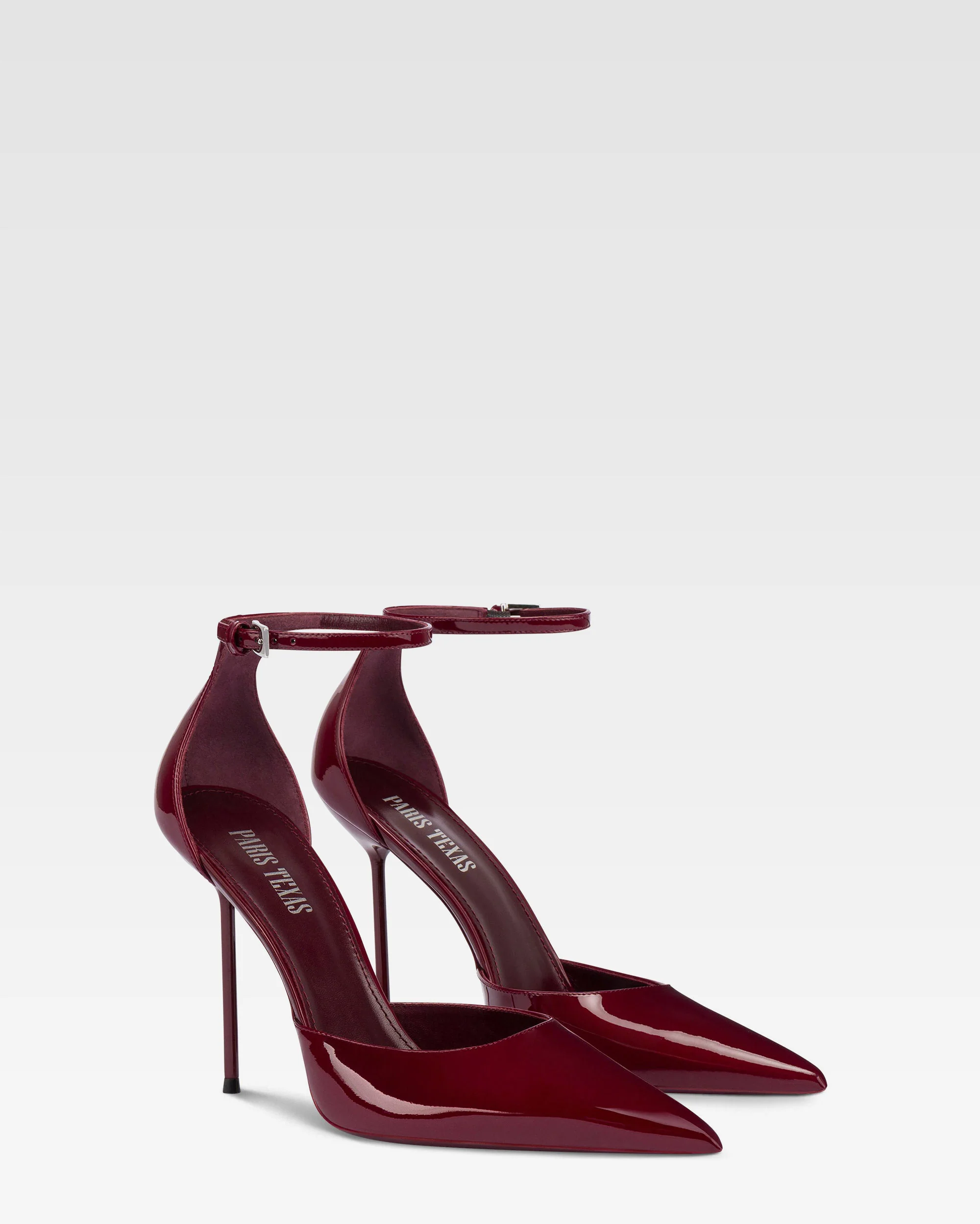 Ankle-strap pumps in rouge noir patent leather - Image 2
