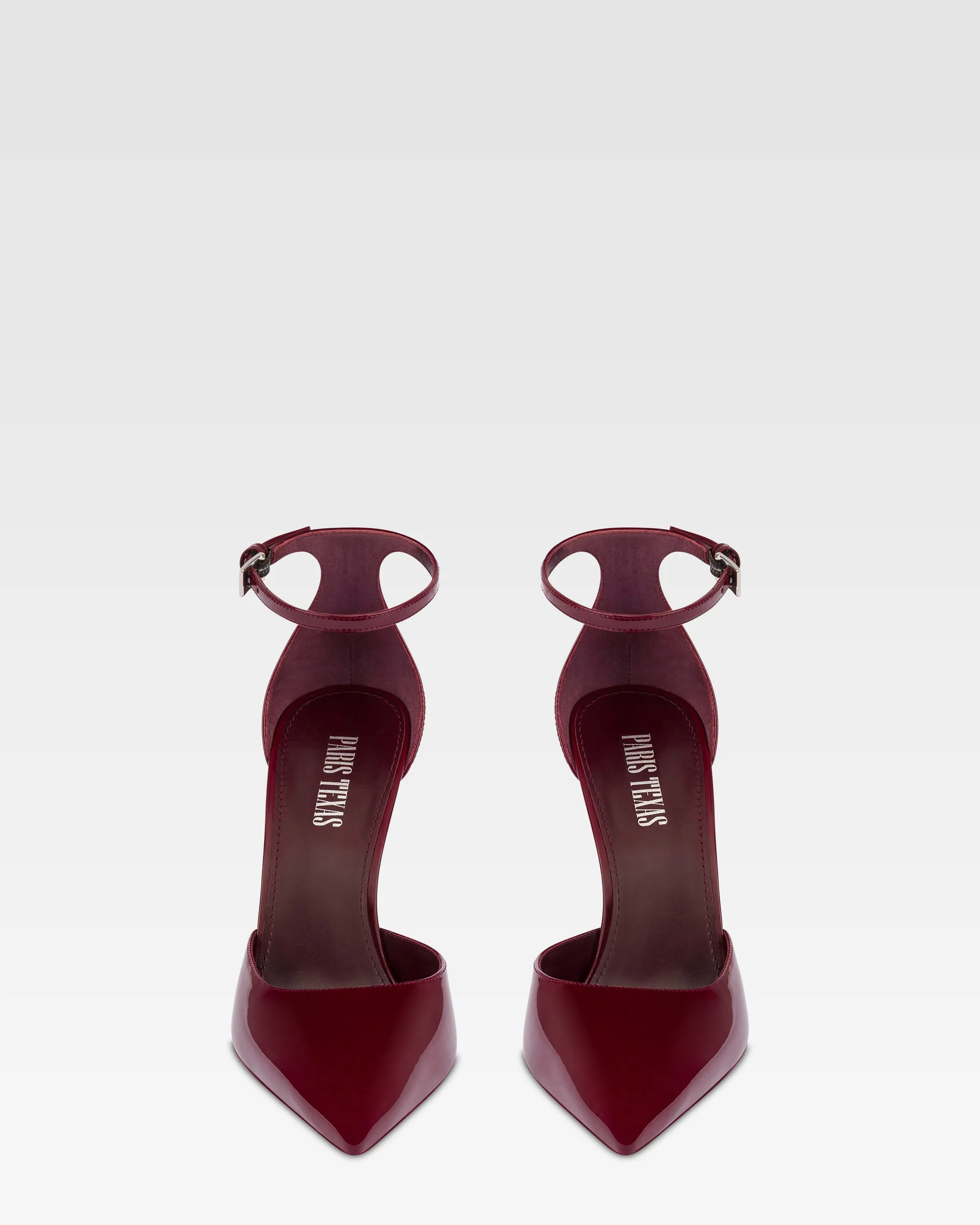 Ankle-strap pumps in rouge noir patent leather - Image 3