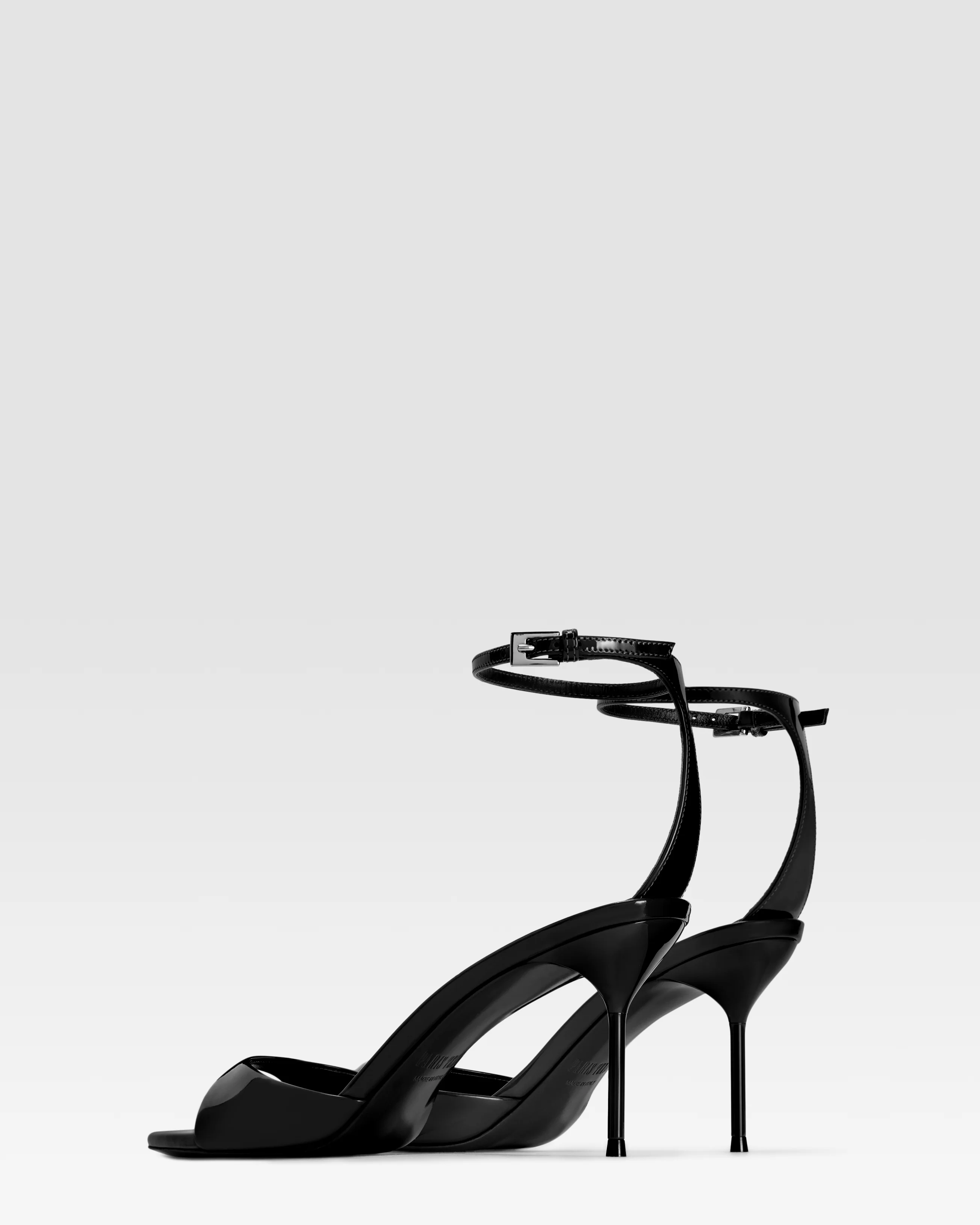 Patent leather sandal with ankle strap - Image 3