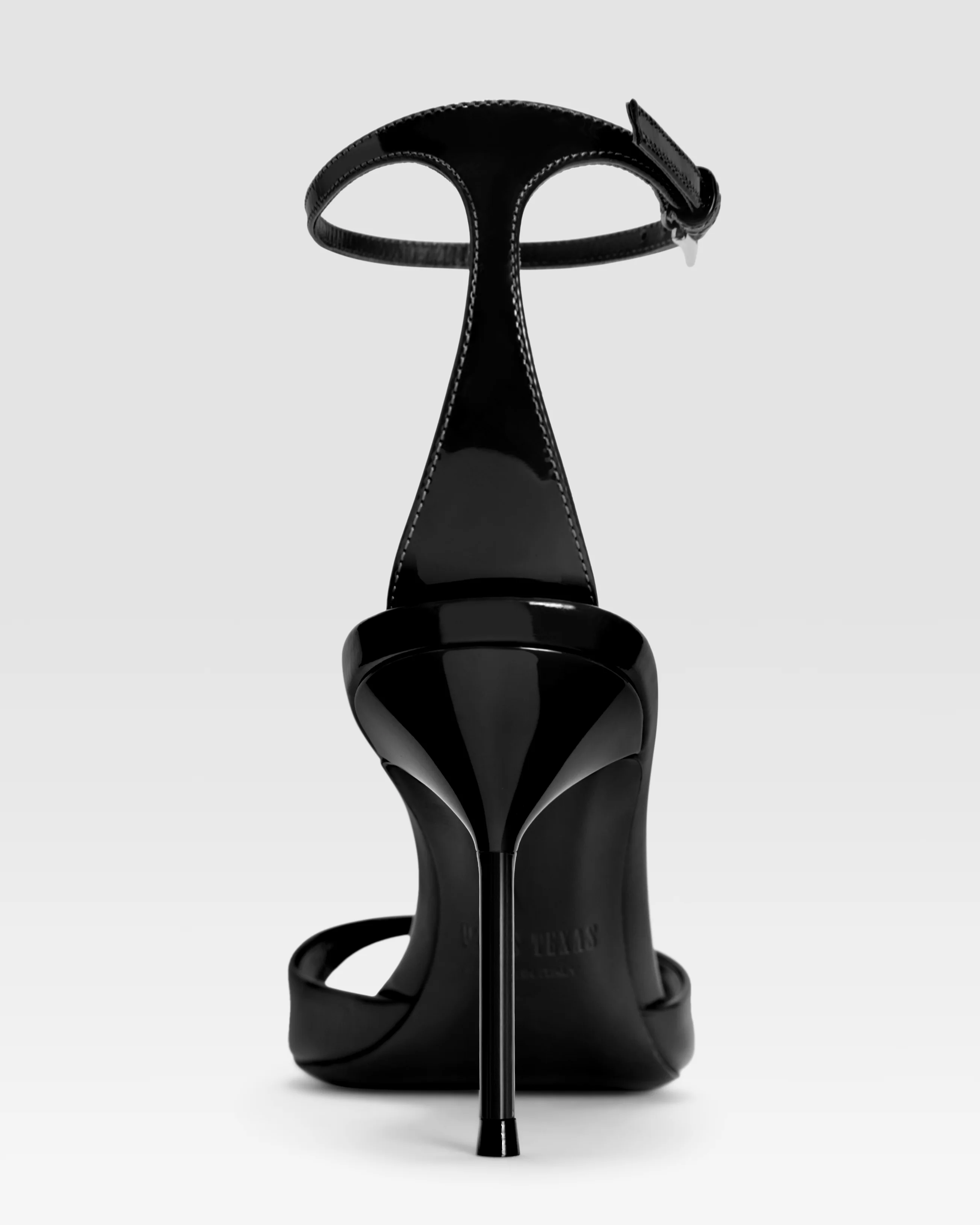 Patent leather sandal with ankle strap - Image 4