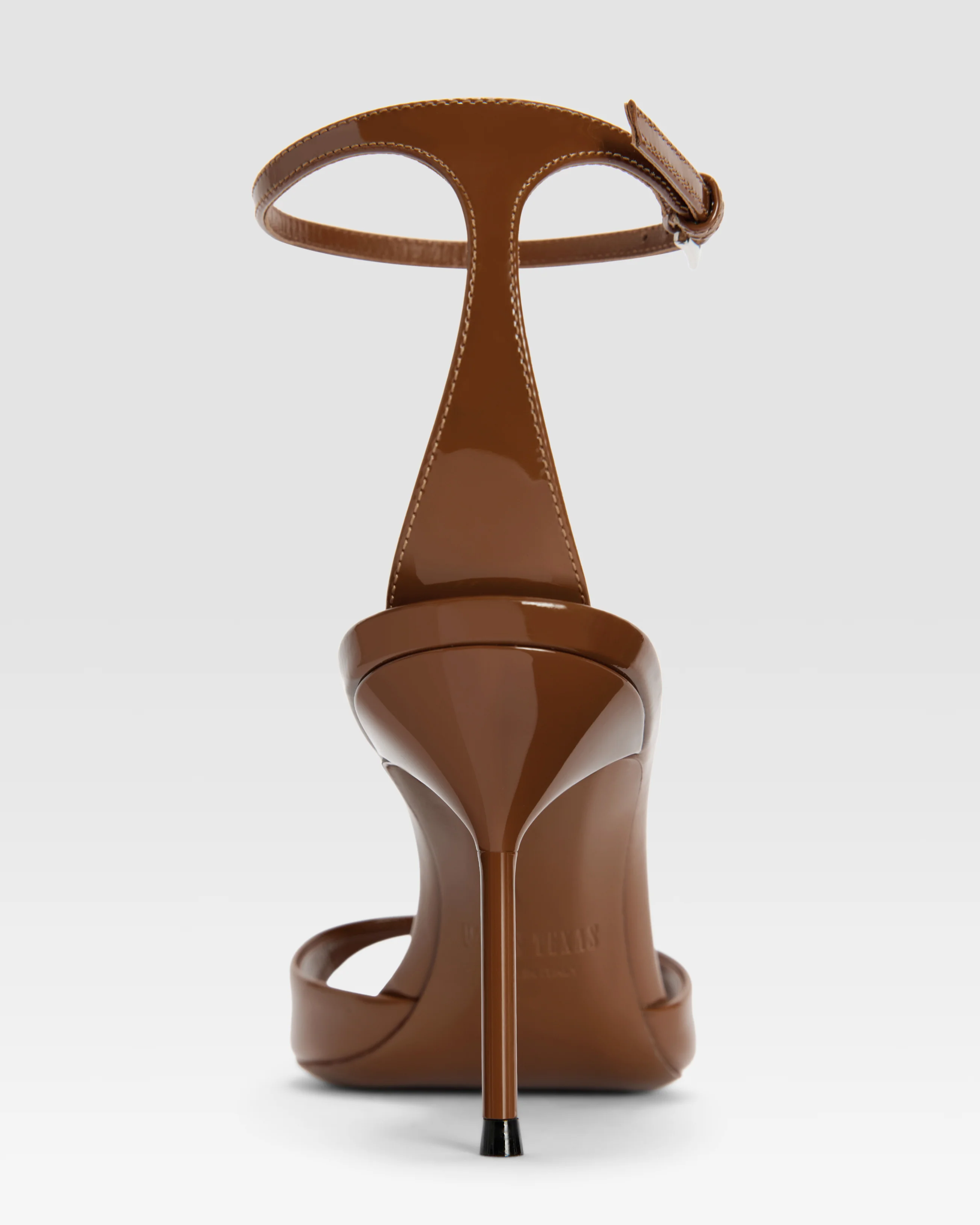 Patent leather sandal with ankle strap - Image 4
