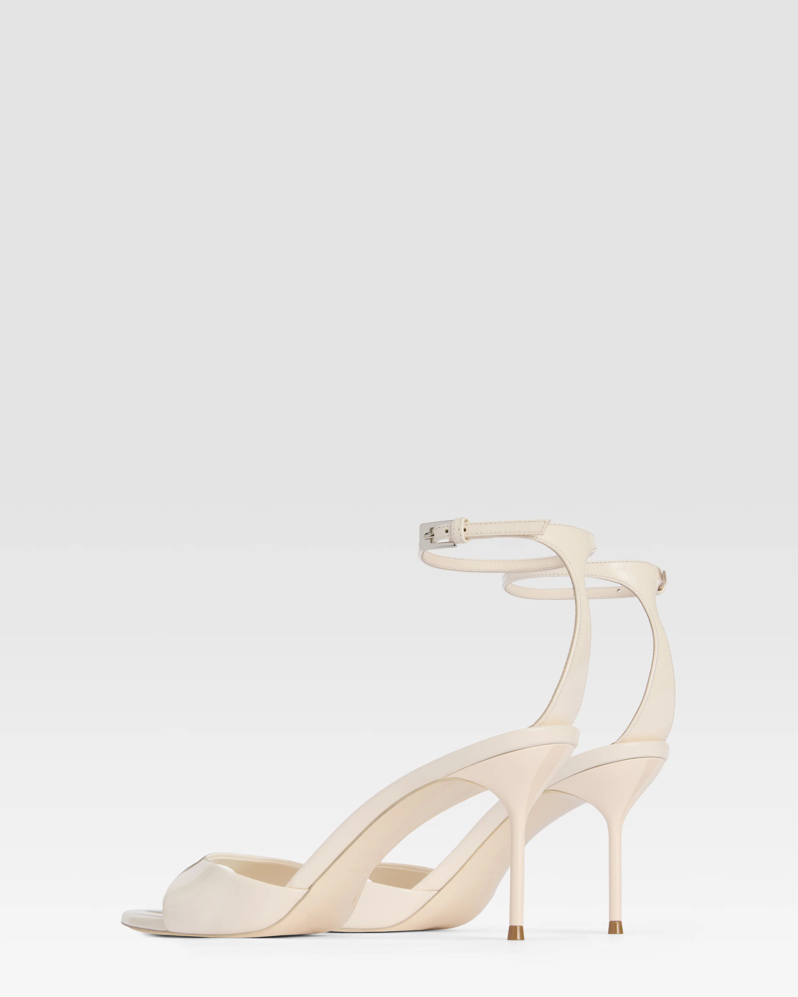 Patent leather sandal with ankle strap - Image 3