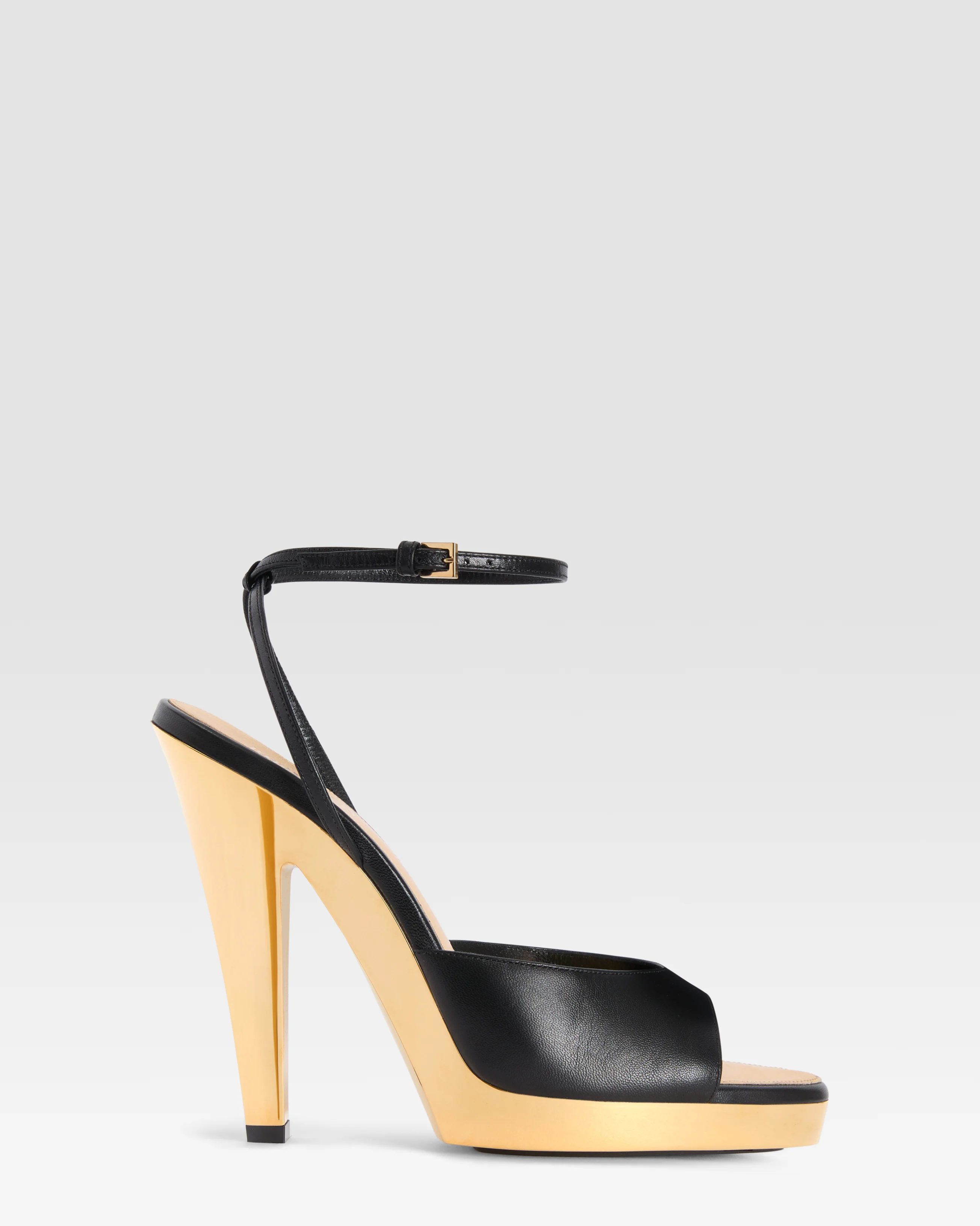 Patent calf leather sandal