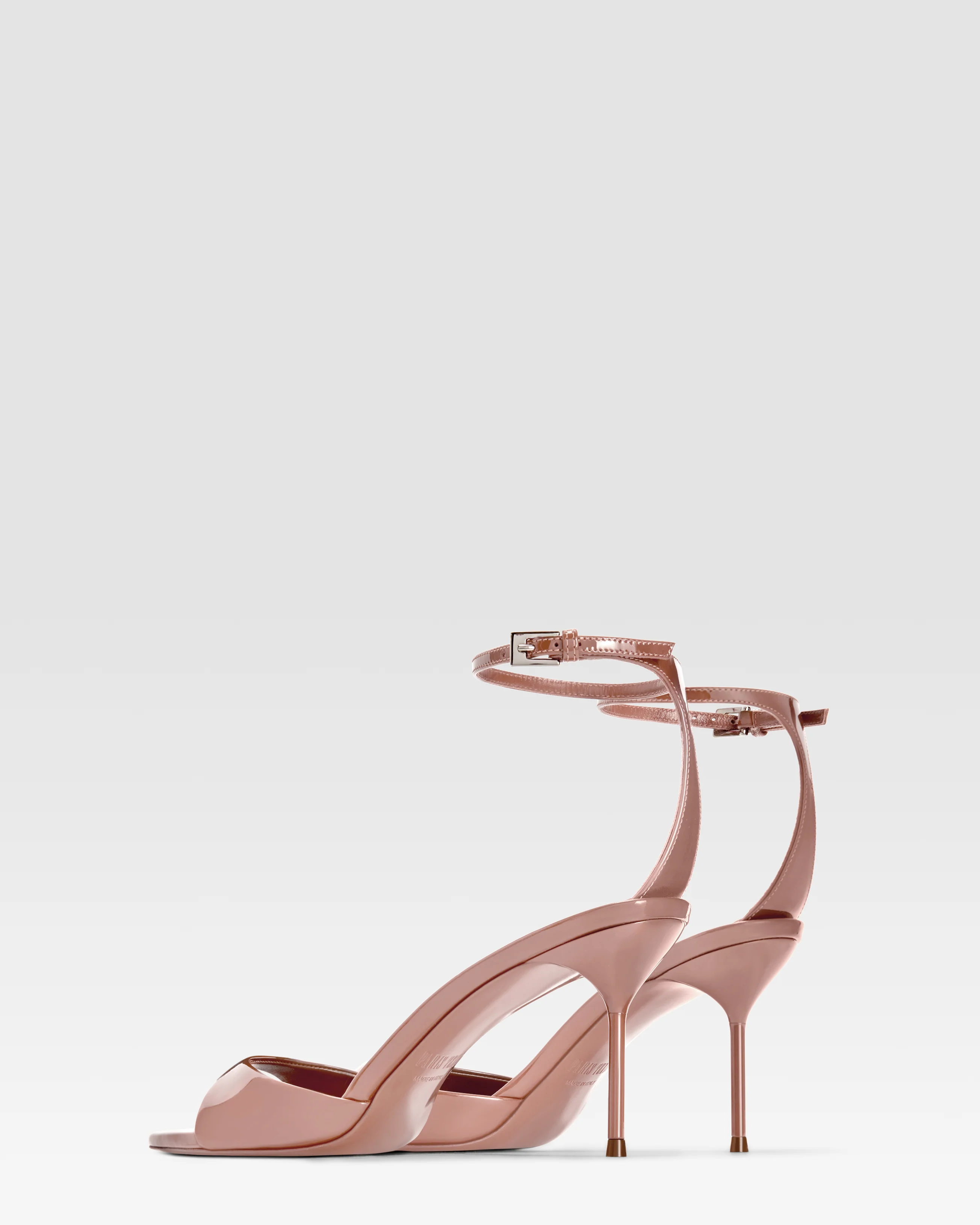 Patent leather sandal with ankle strap - Image 3