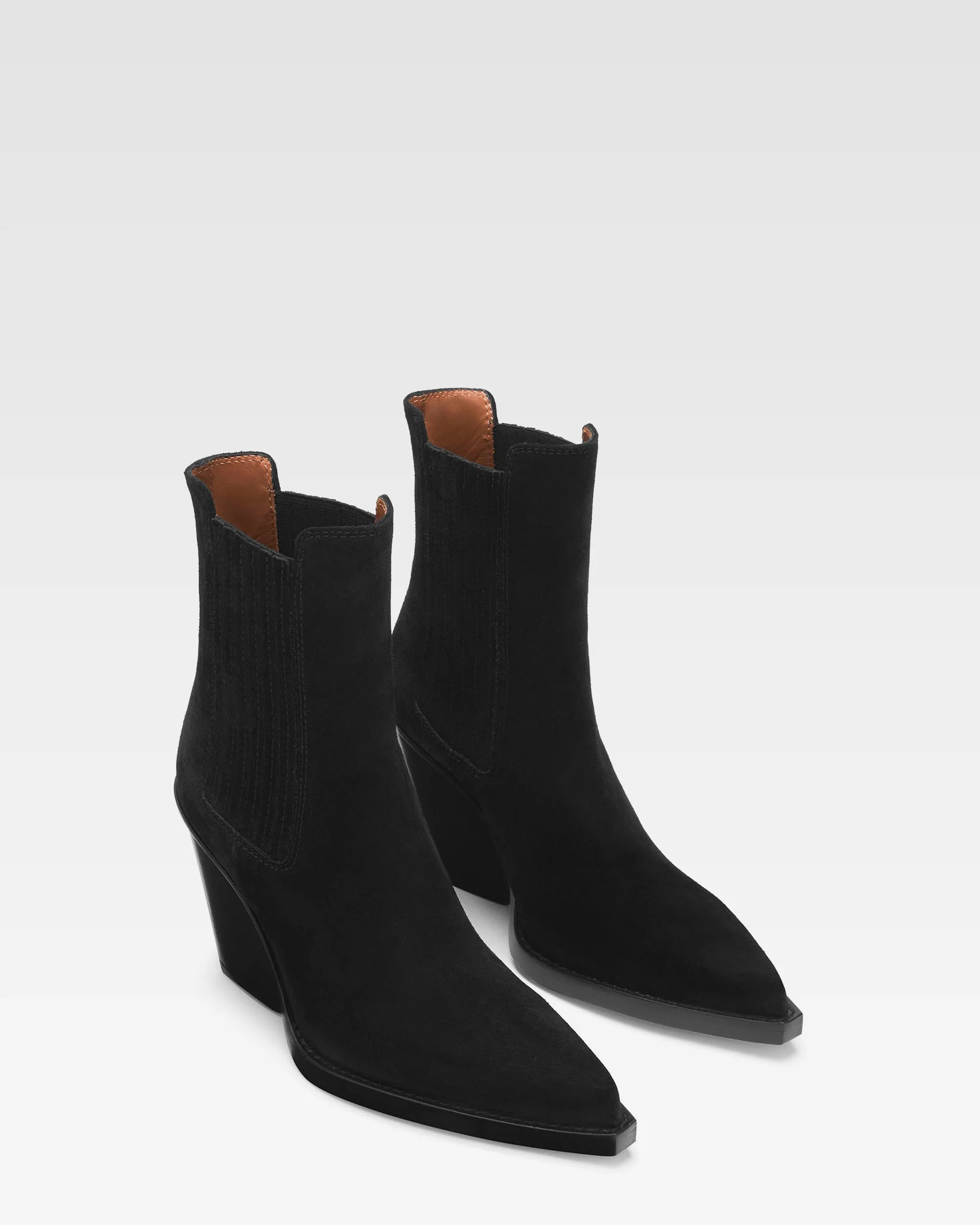 Black calf suede ankle boots - Image 2
