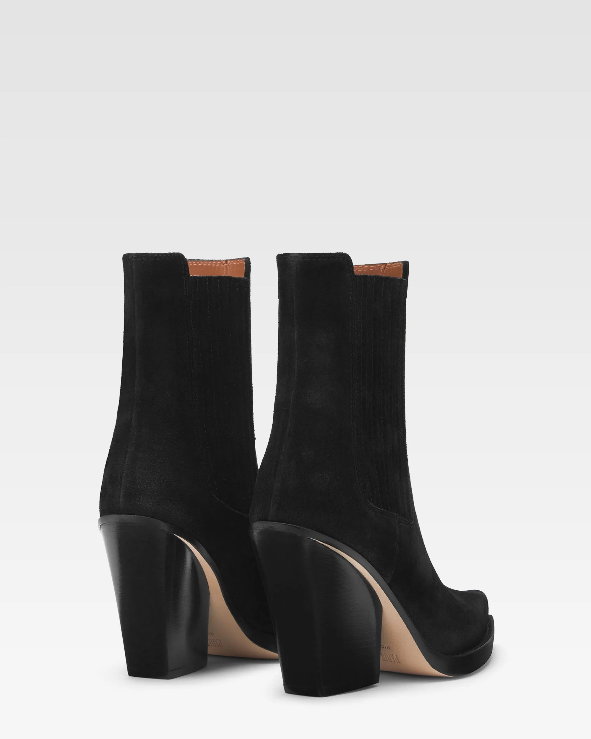 Black calf suede ankle boots - Image 3