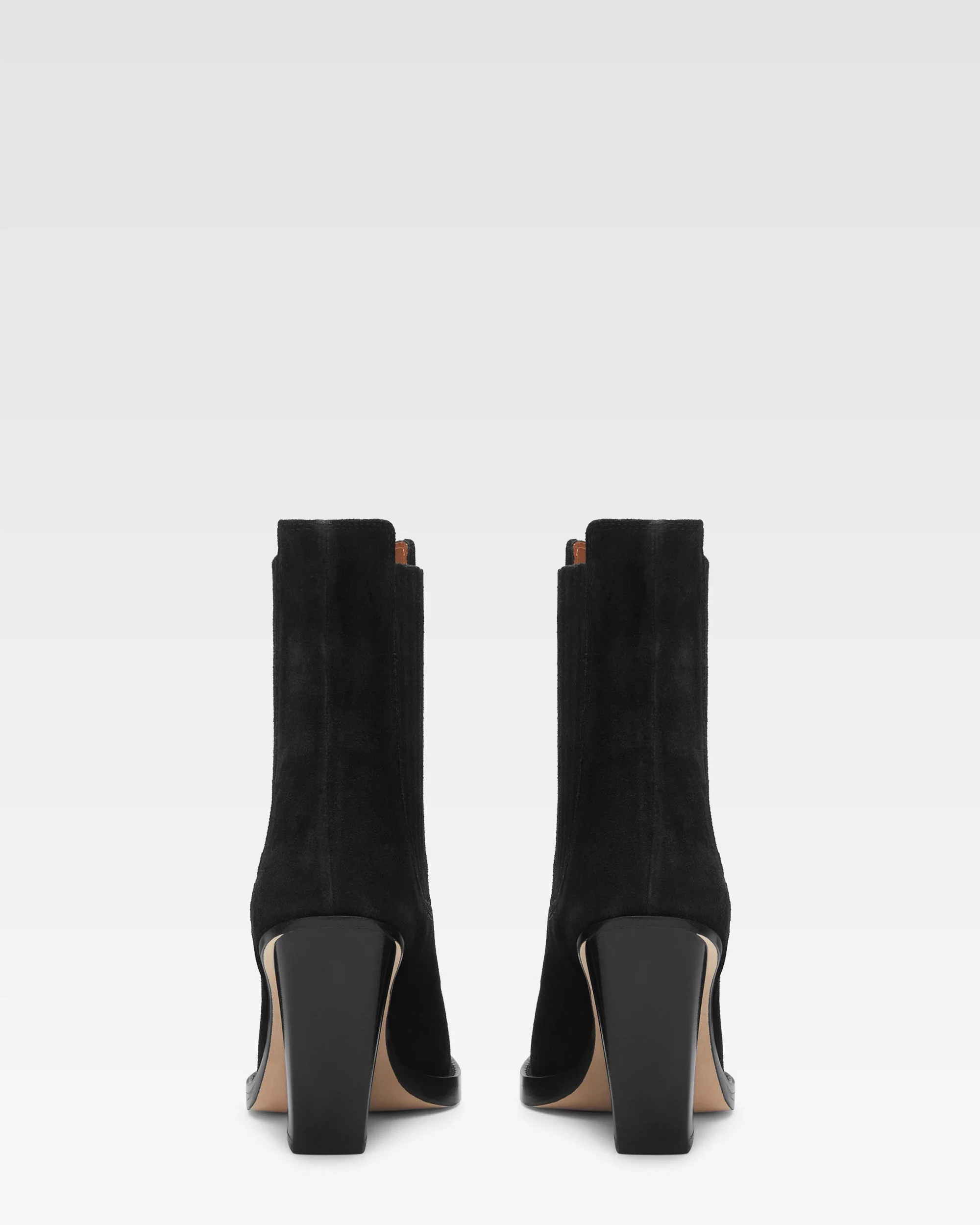 Black calf suede ankle boots - Image 4