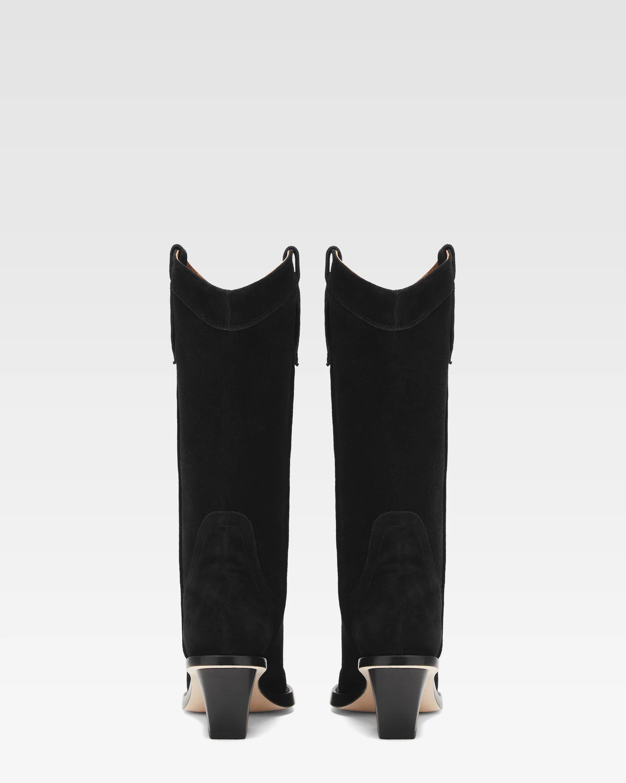 Black calf suede heel 60 ankle boot - Image 4