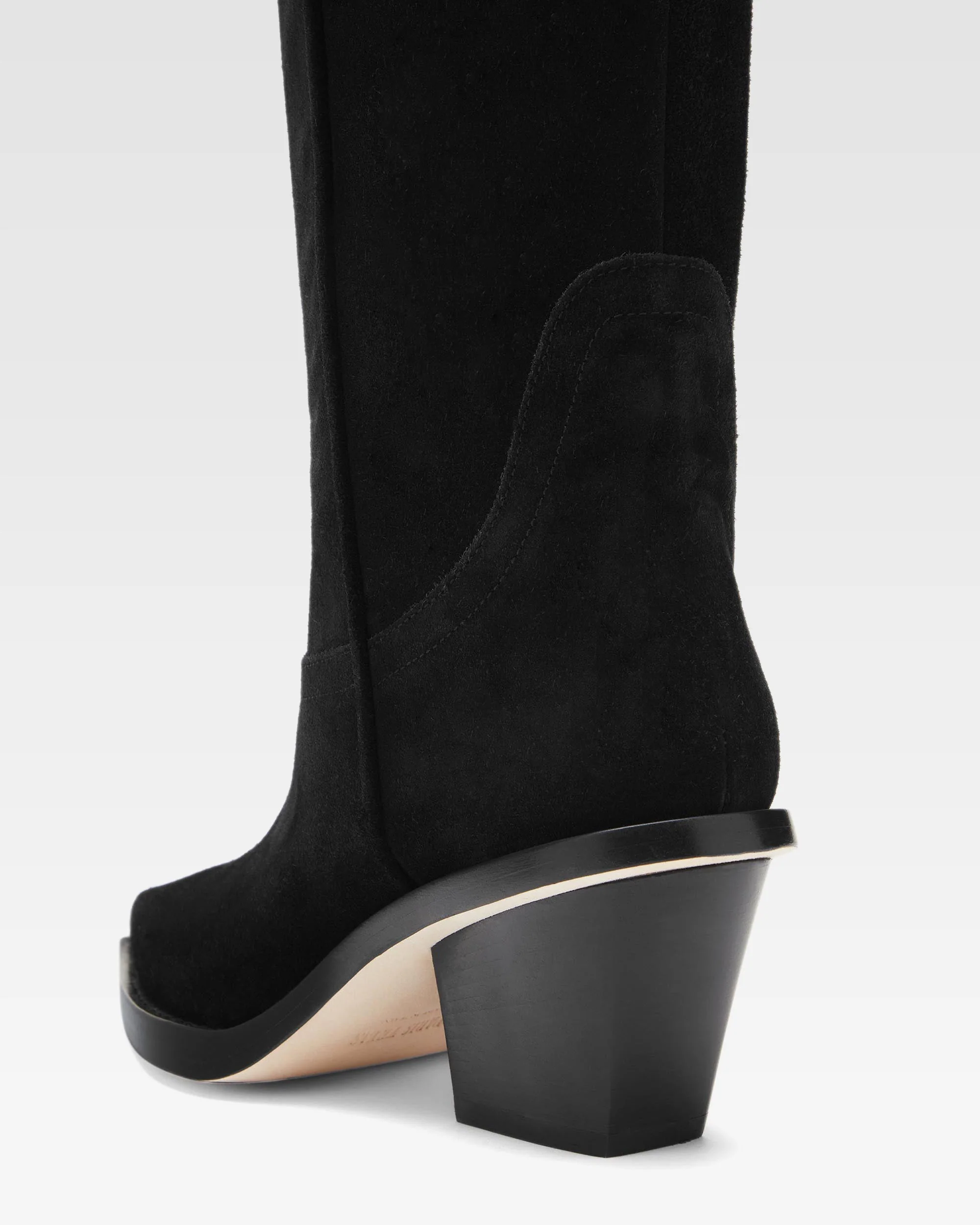 Black calf suede heel 60 ankle boot - Image 5