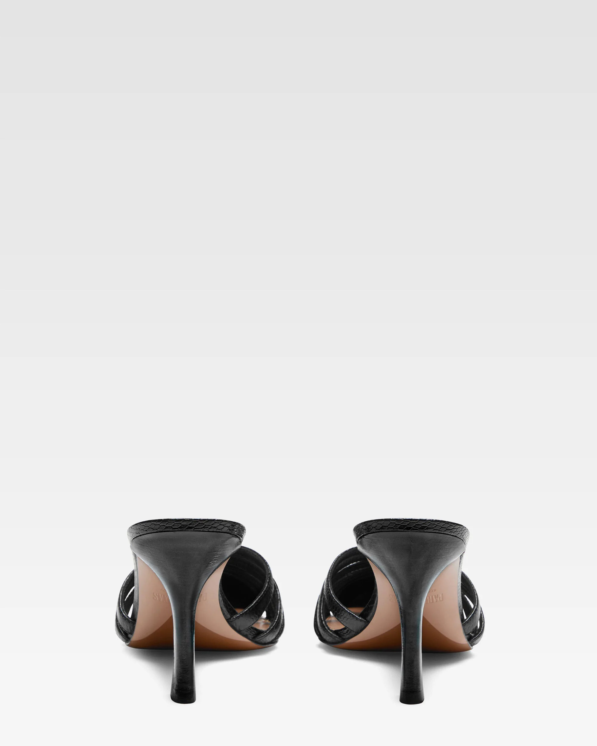 Black leather cut-out mule - Image 4