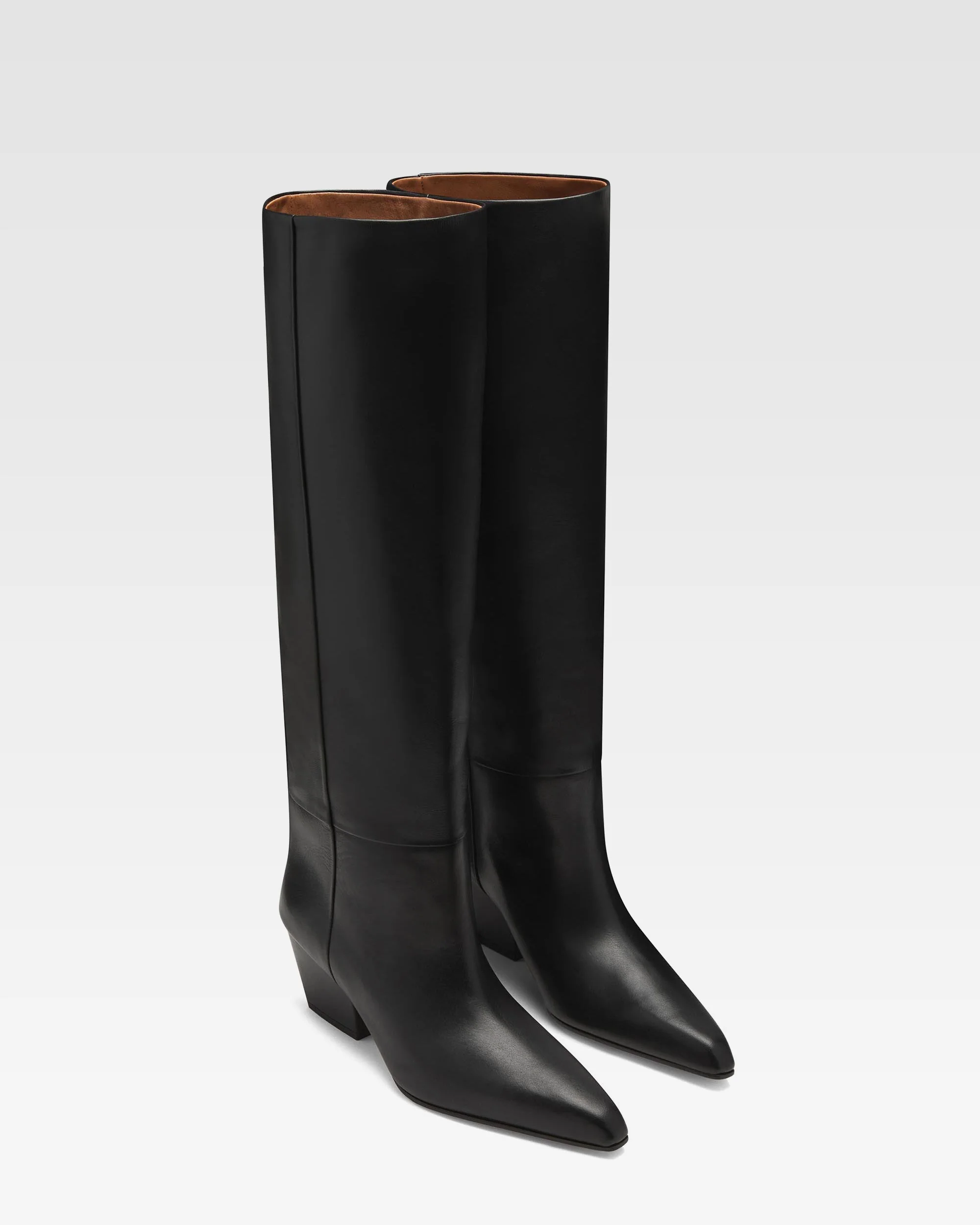 Black nappa leather heel 60 boots - Image 2