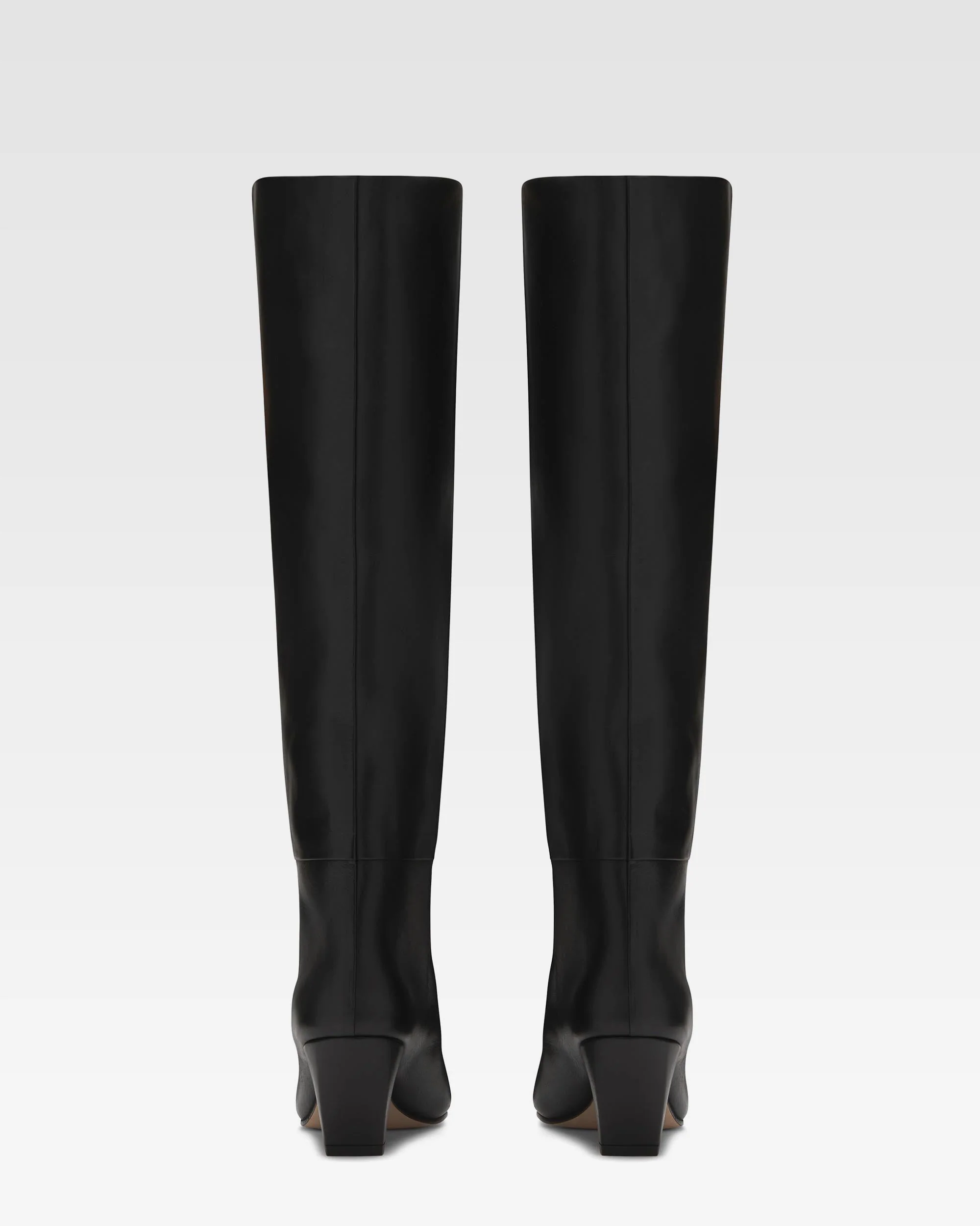 Black nappa leather heel 60 boots - Image 4