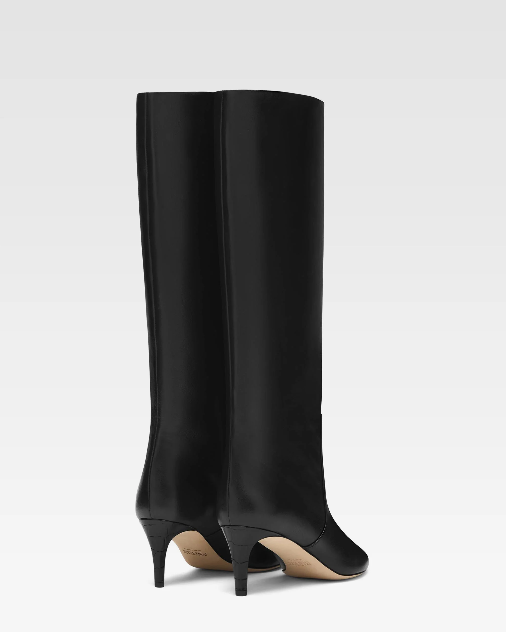 Black nappa leather heel 60 boots - Image 3