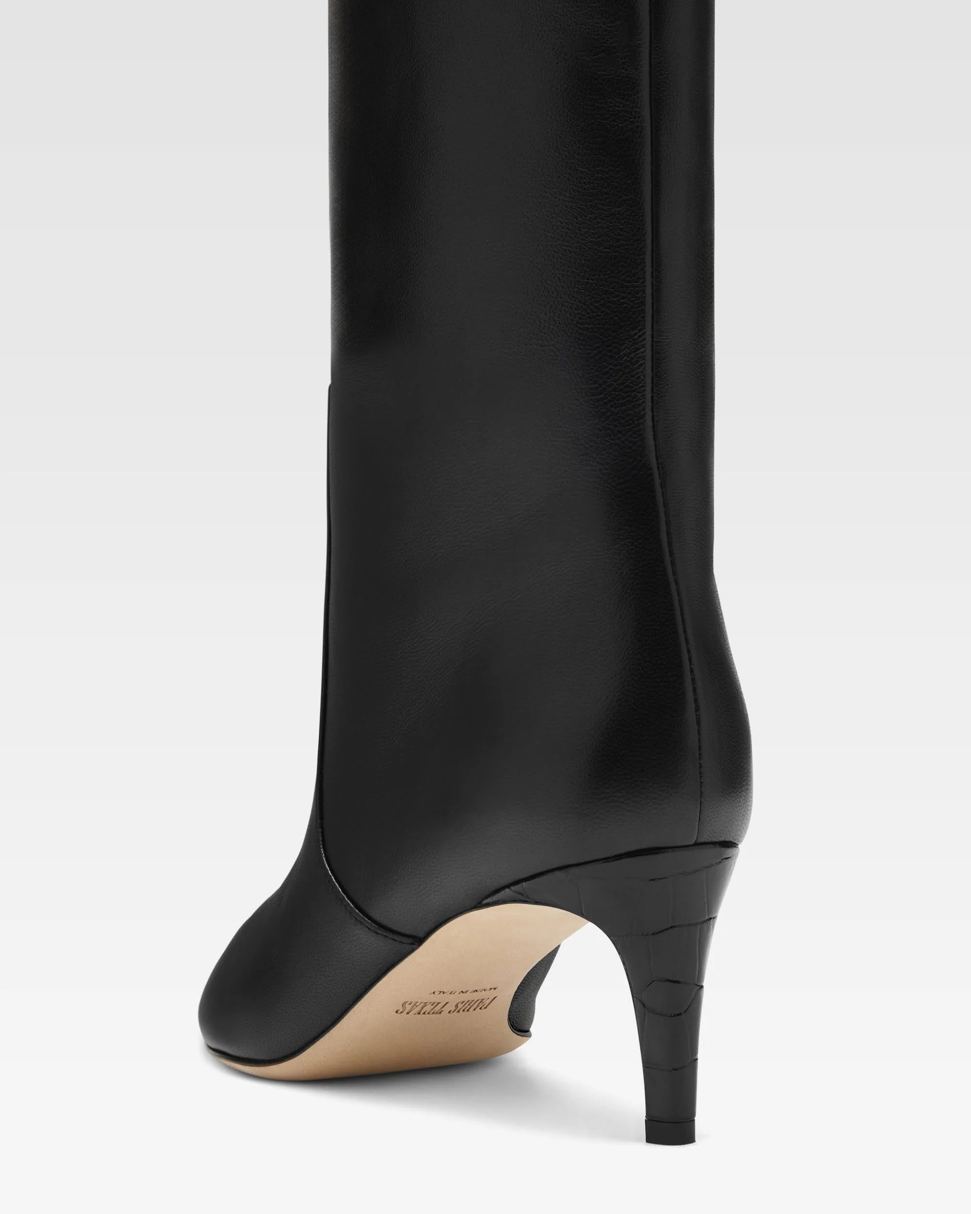 Black nappa leather heel 60 boots - Image 5