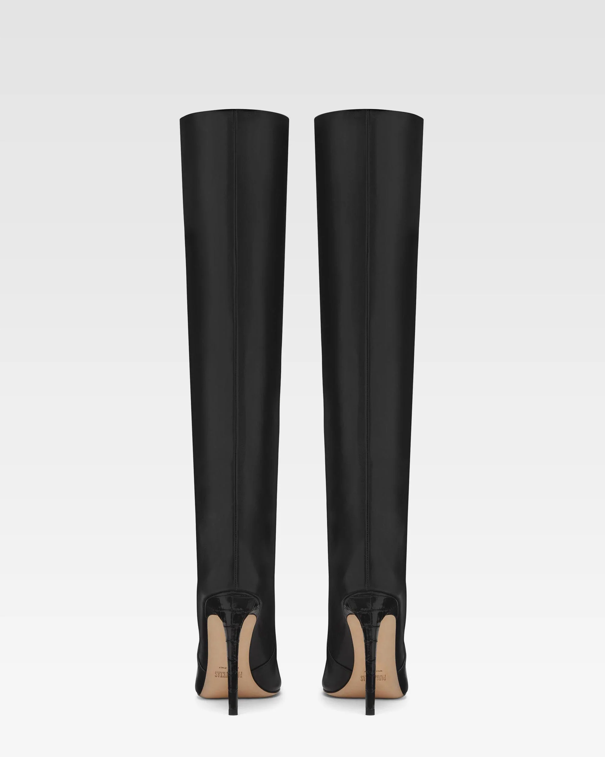 Black nappa leather stiletto boots - Image 4