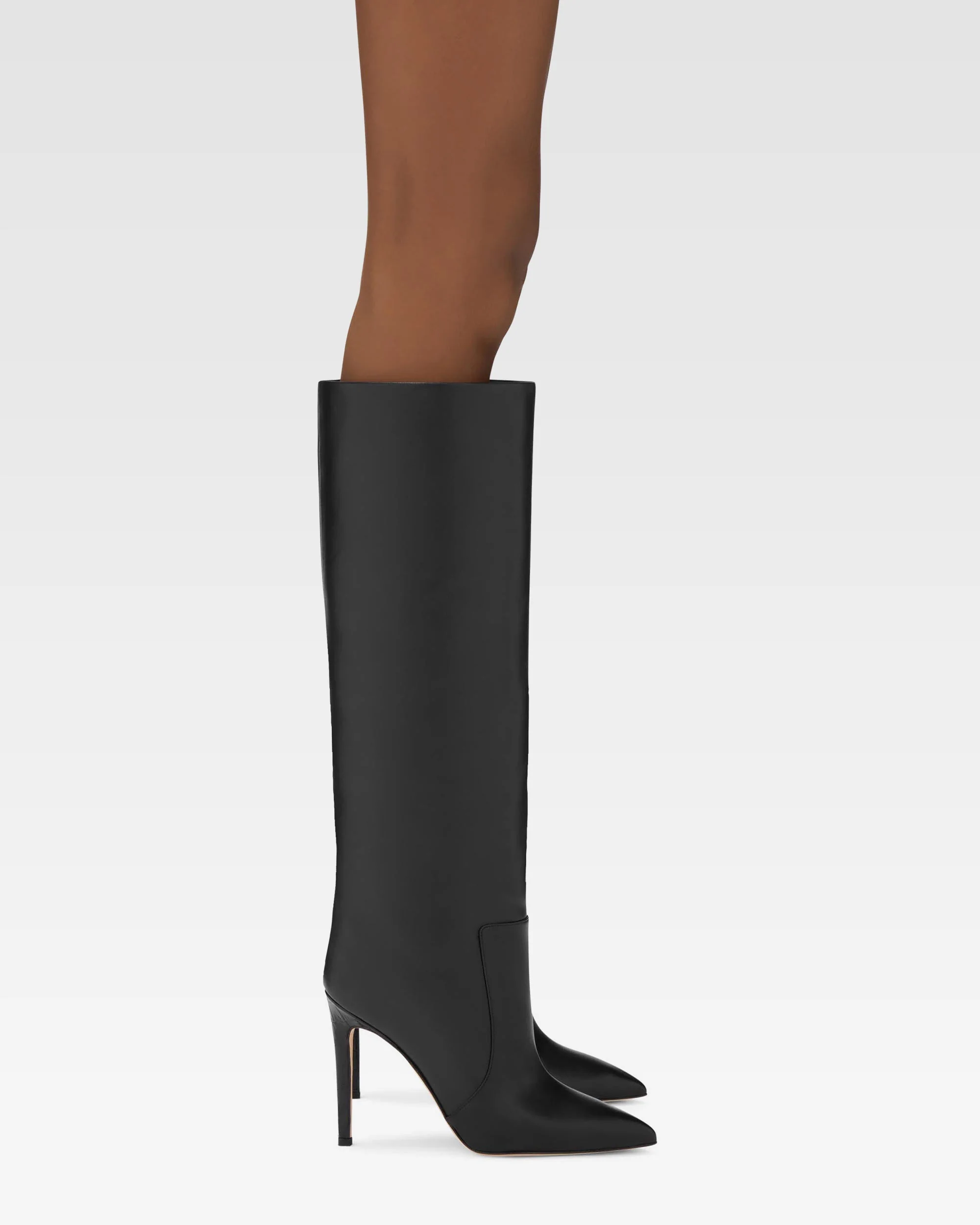 Black nappa leather stiletto boots - Image 6