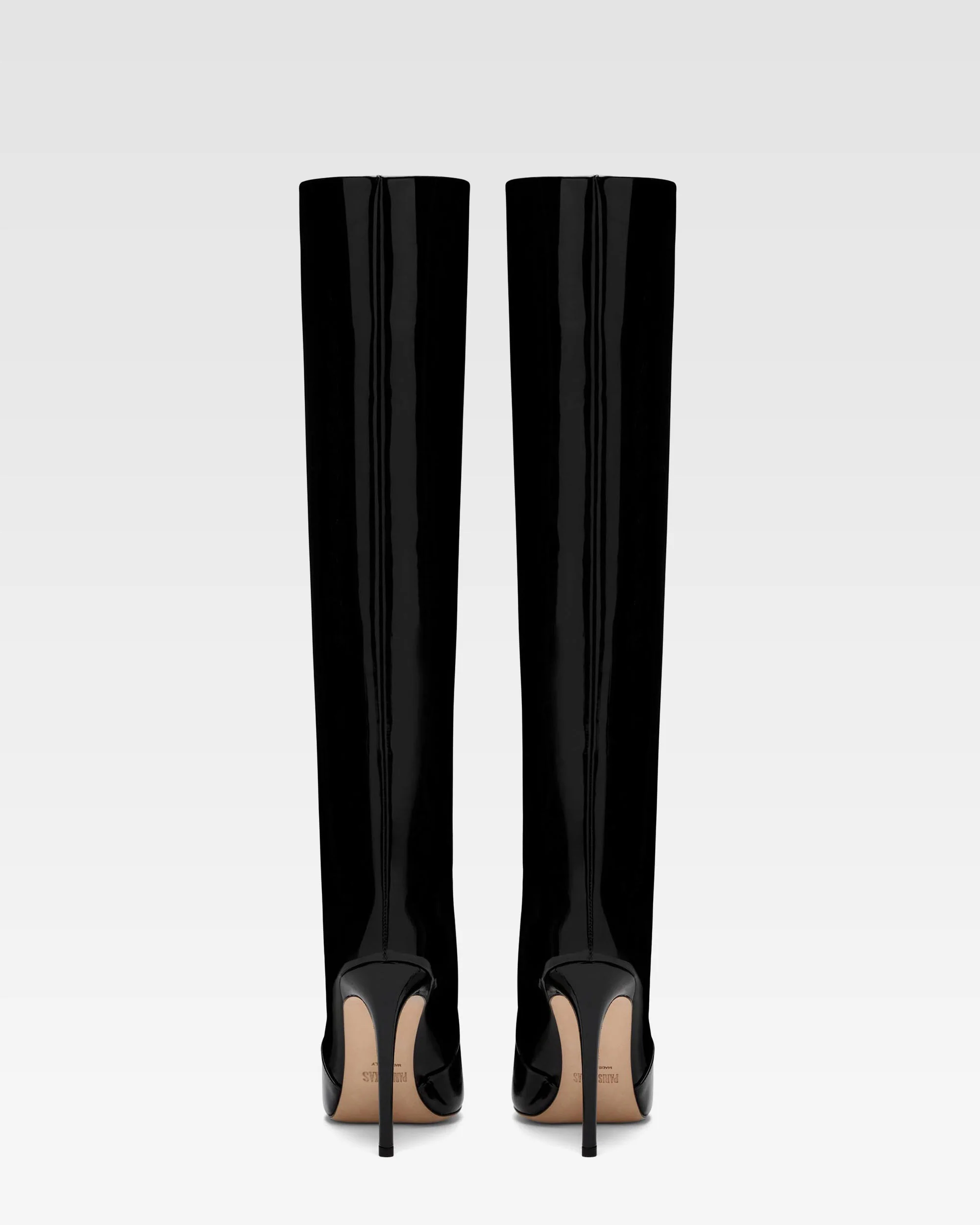 Black patent stiletto boots - Image 4