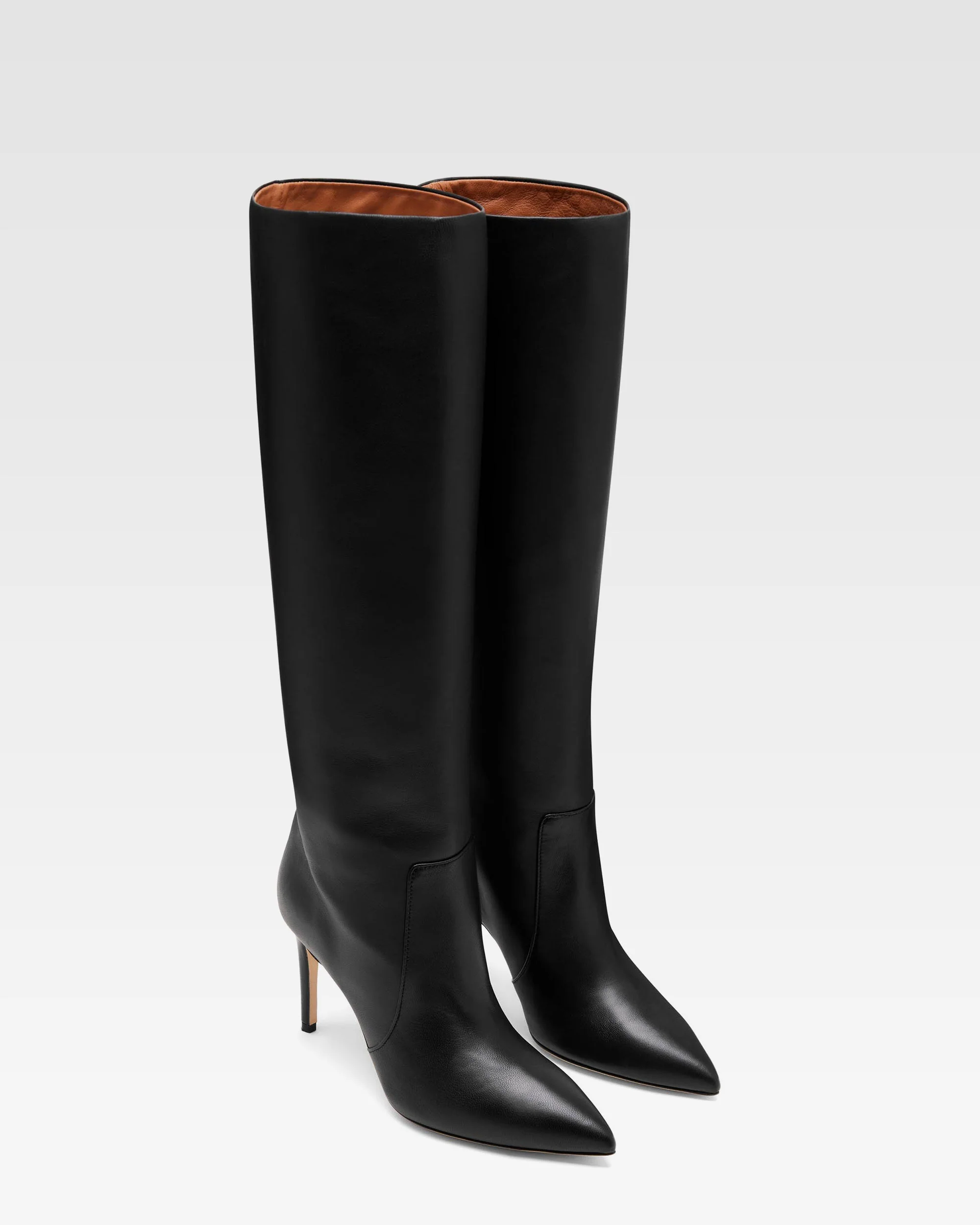 Black nappa leather heel 85 boots - Image 2