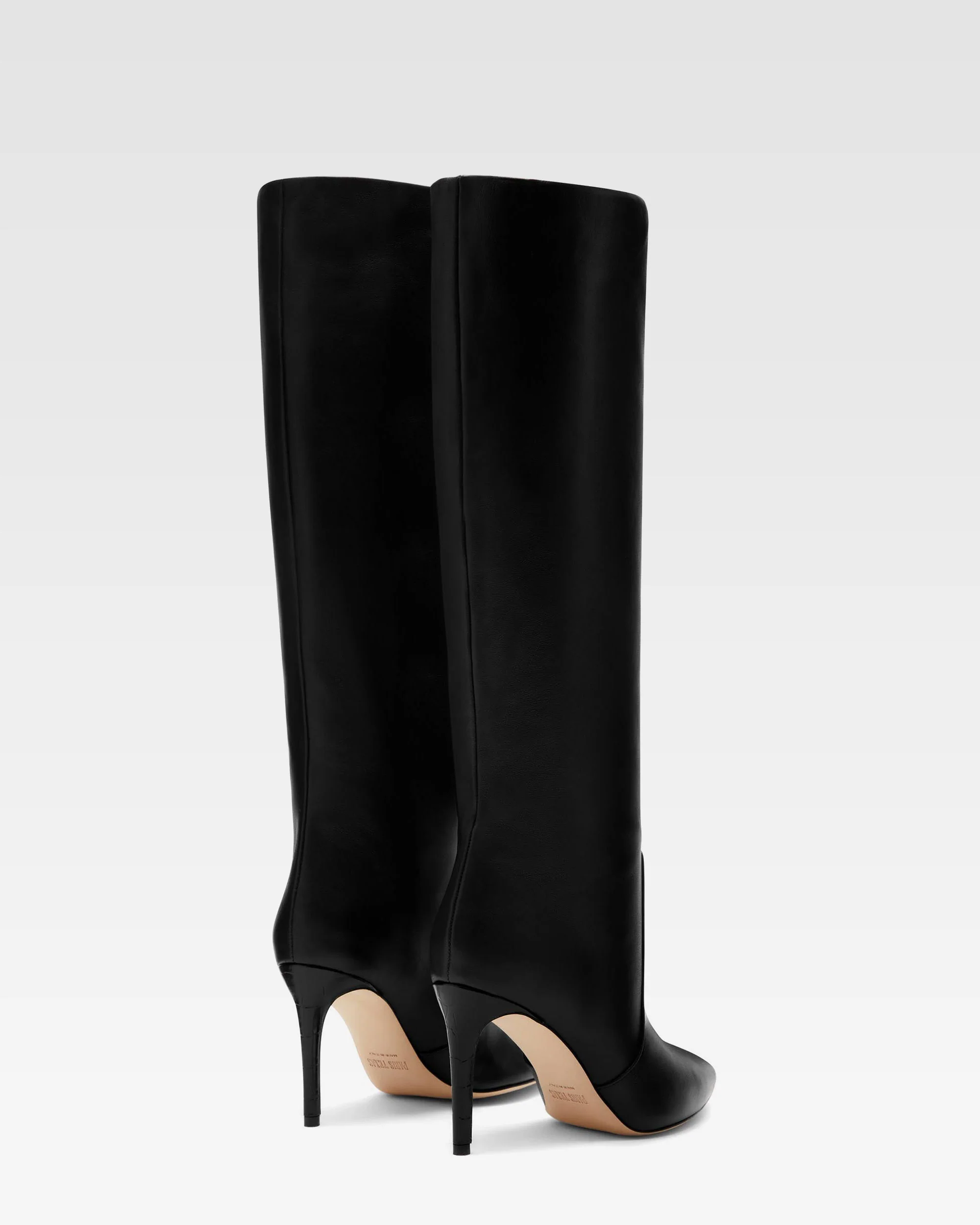 Black nappa leather heel 85 boots - Image 3