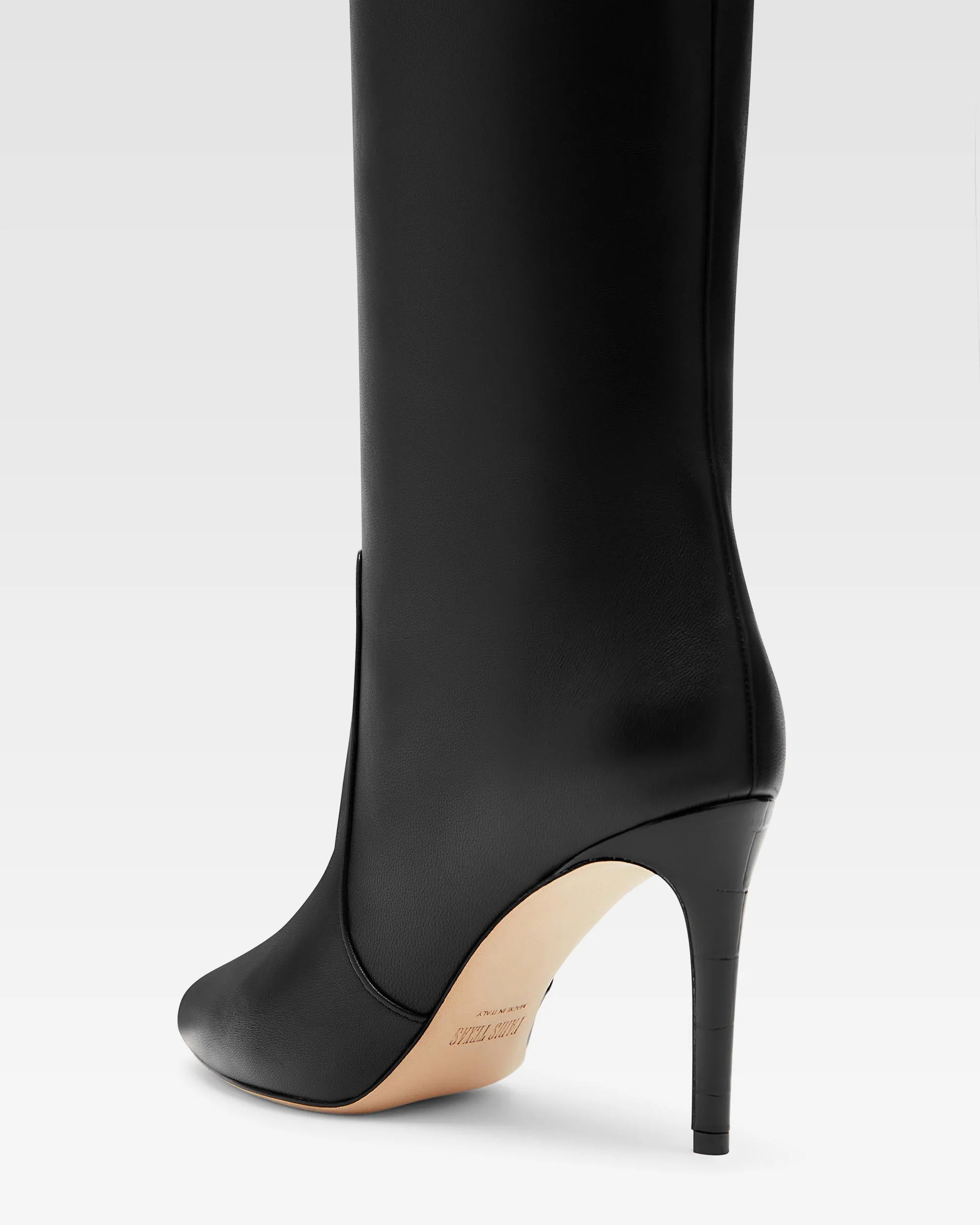 Black nappa leather heel 85 boots - Image 5