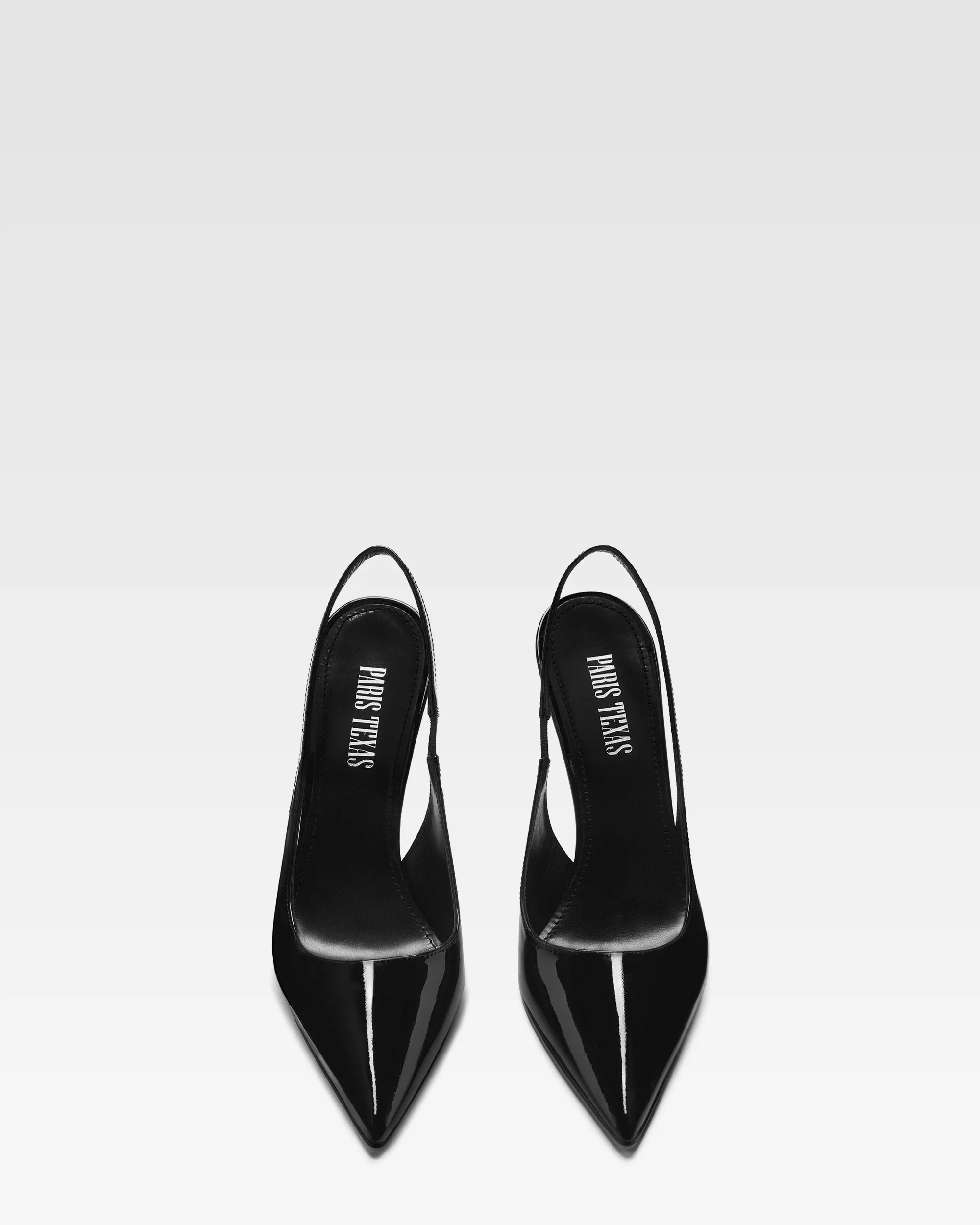 Black patent leather slingbacks - Image 3
