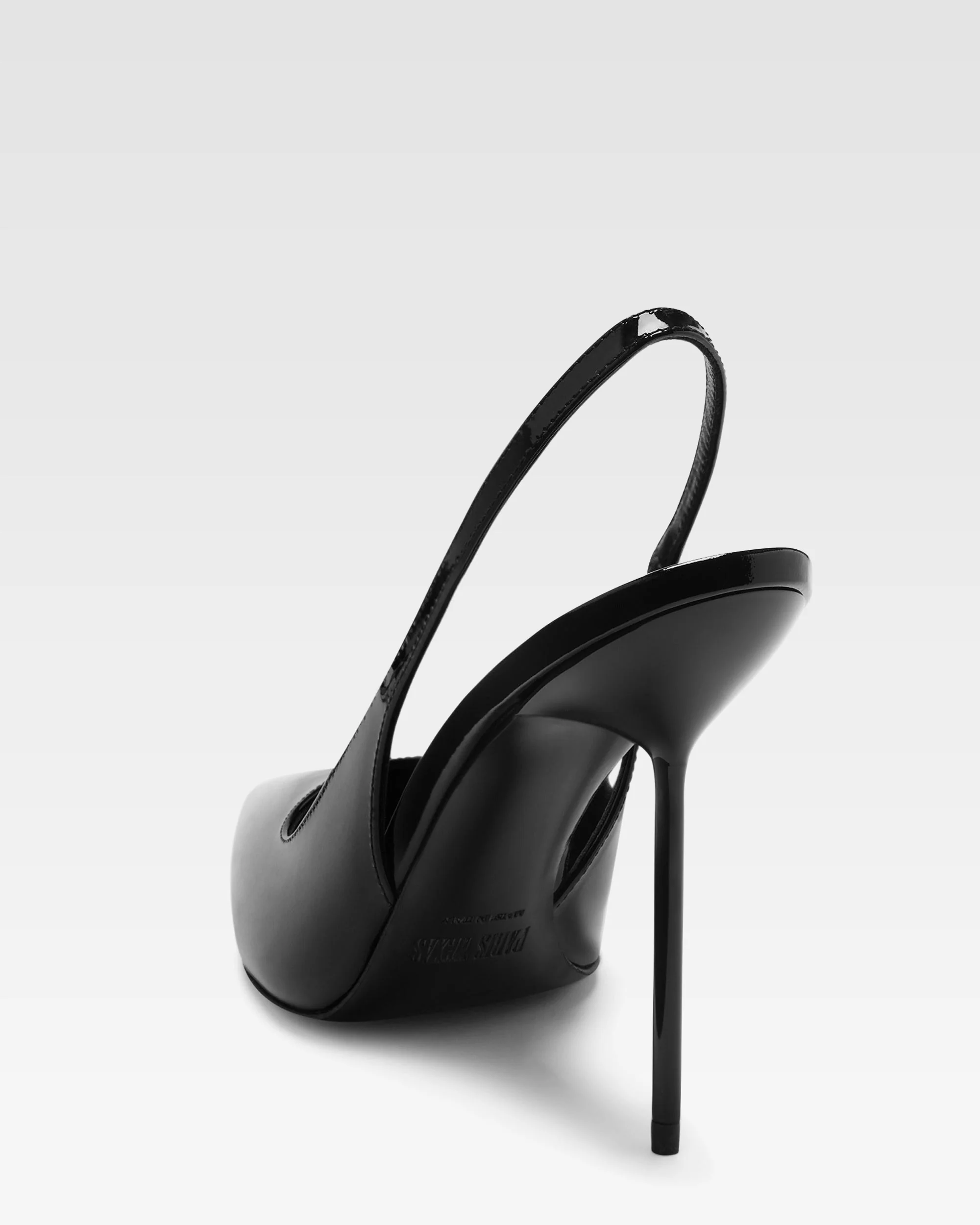 Black patent leather slingbacks - Image 5