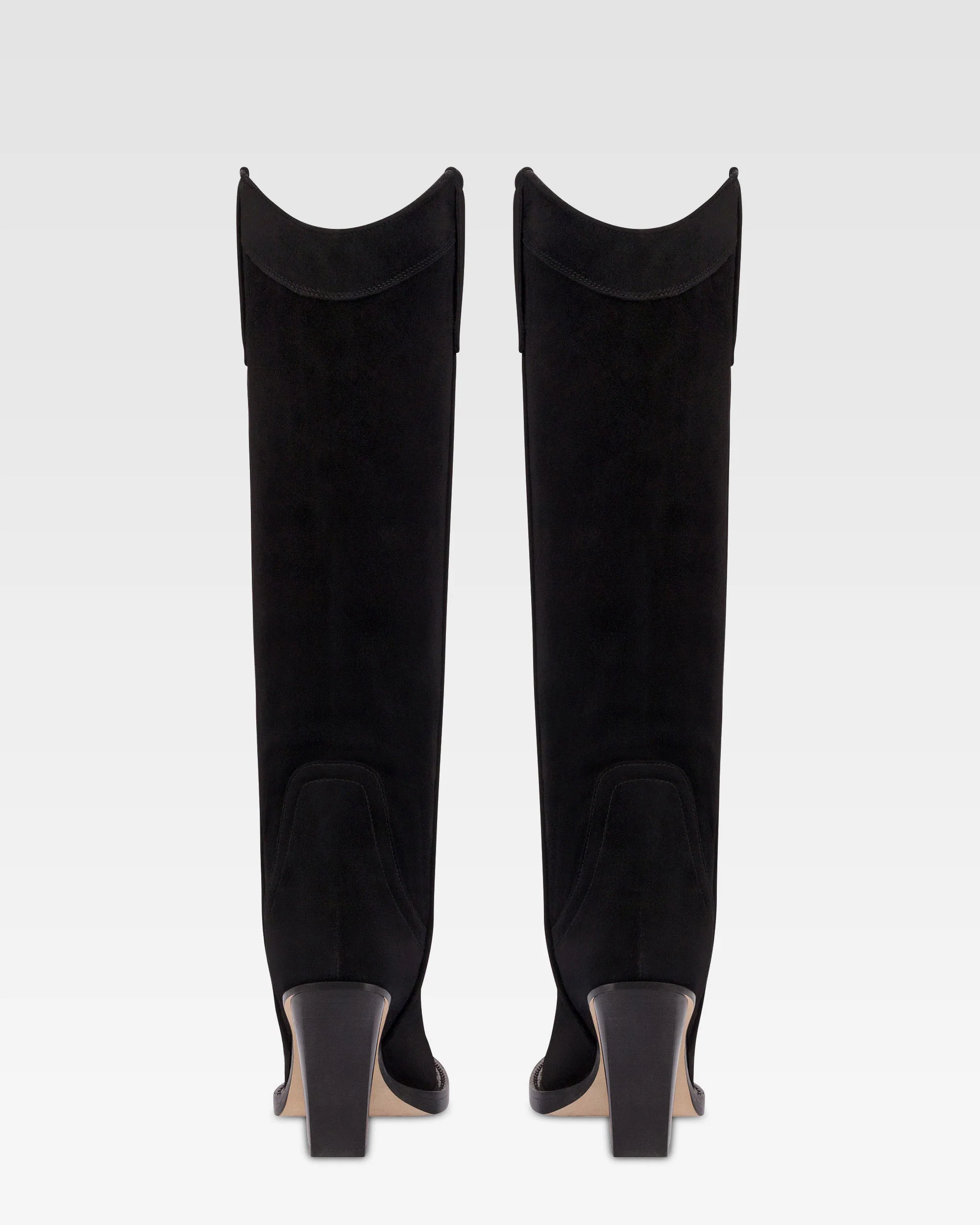Black suede Texan boot - Image 4