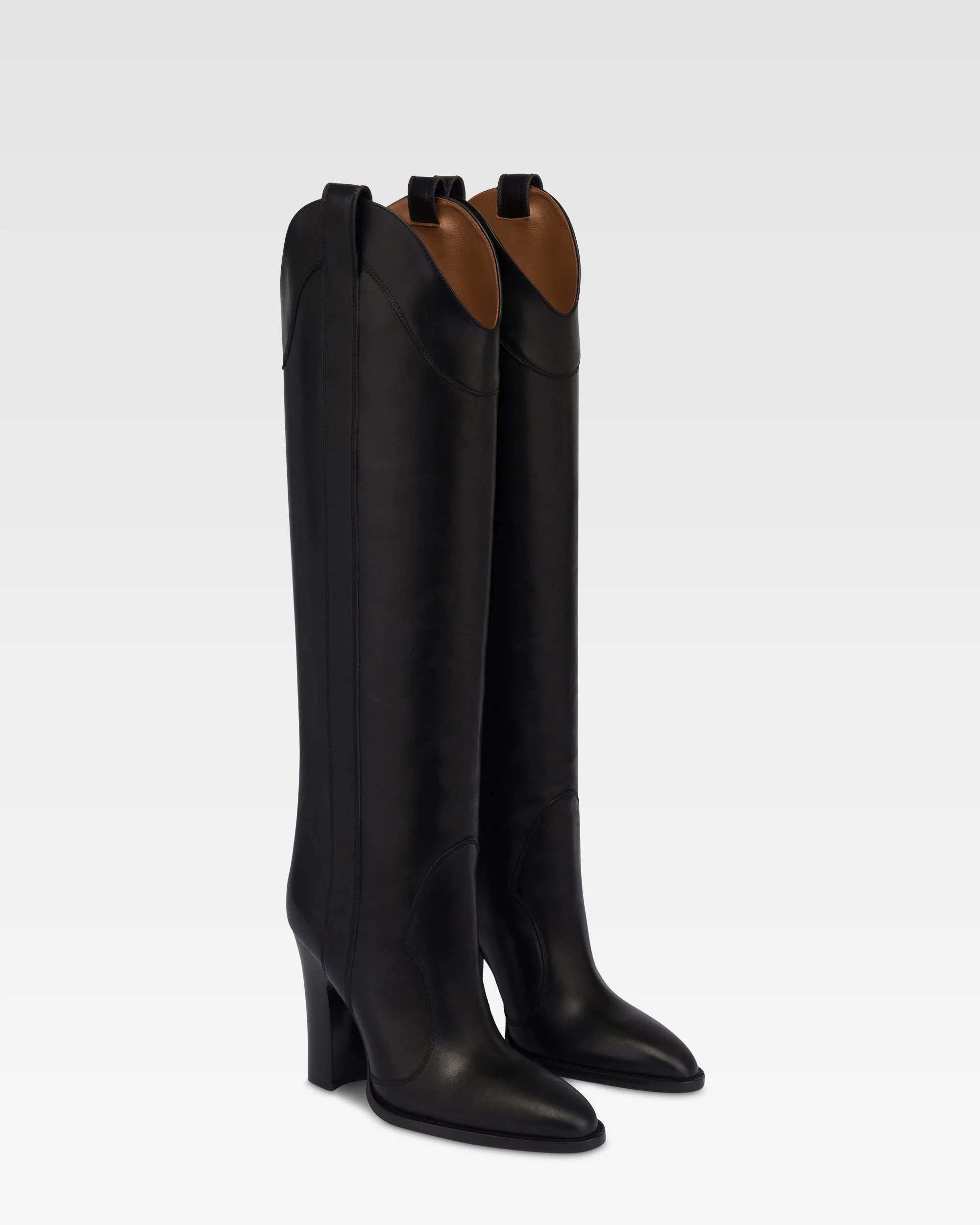 Boots in black calf leather. - Image 2