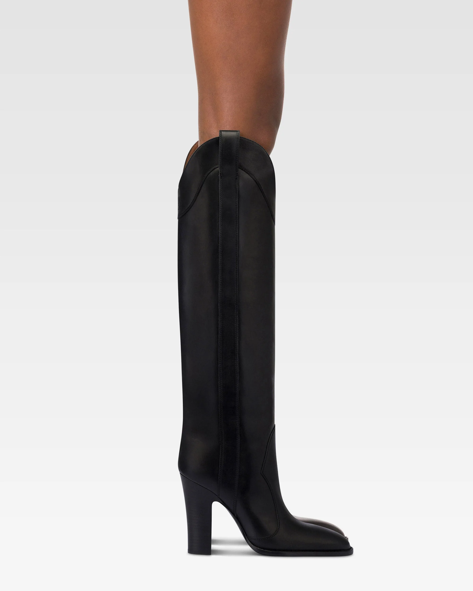 Boots in black calf leather. - Image 6