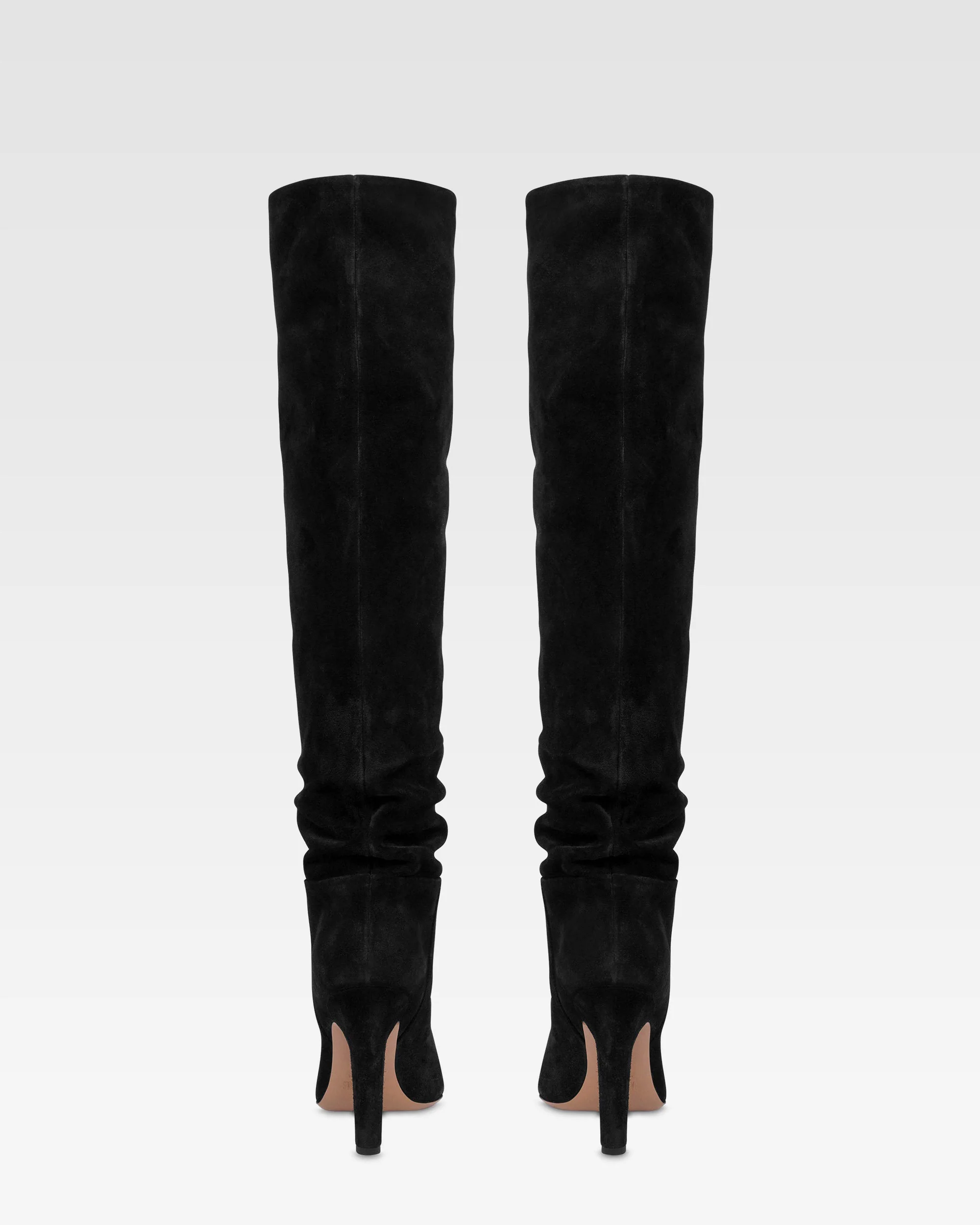 Boots in black calf suede leather. - Image 4