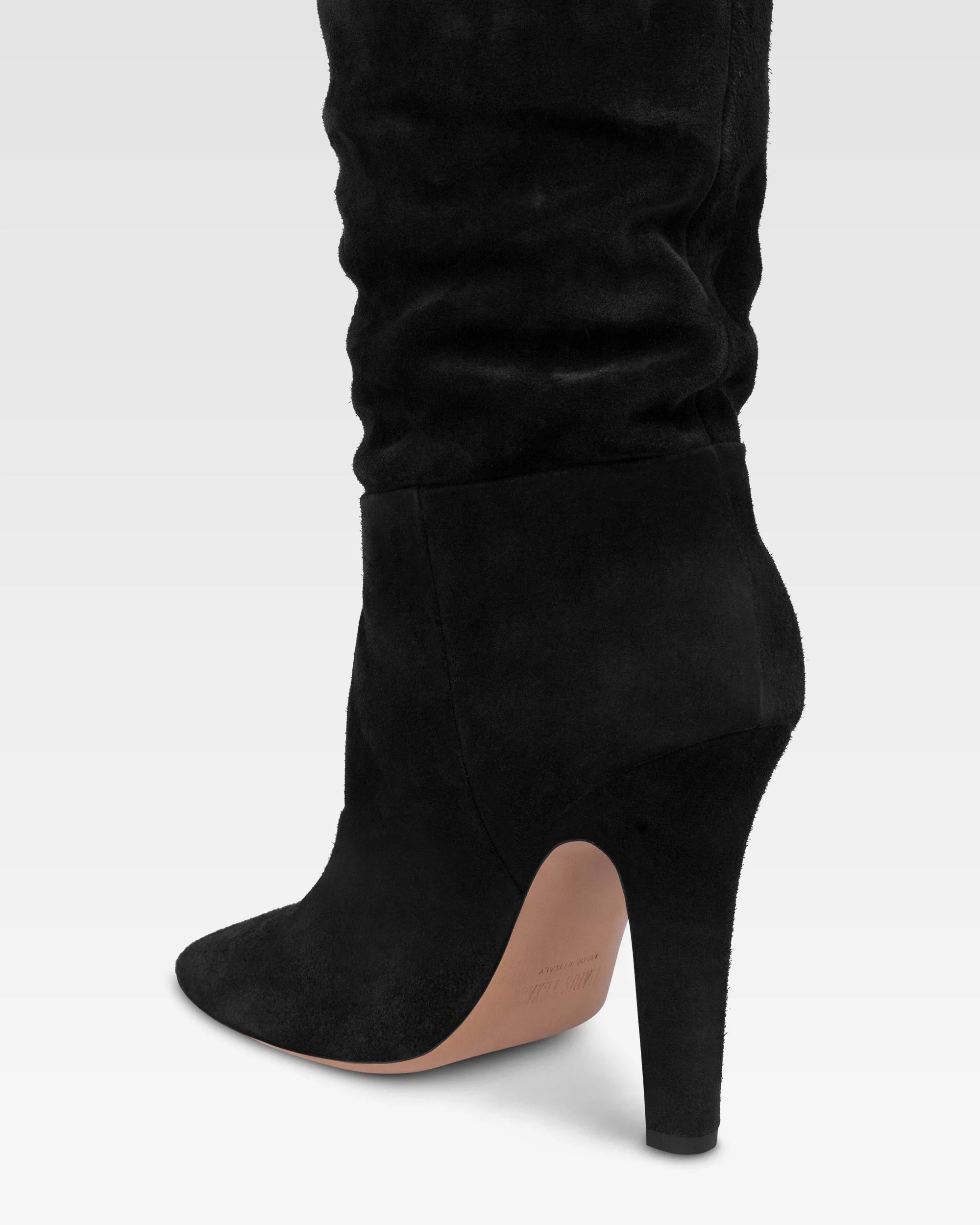Boots in black calf suede leather. - Image 5