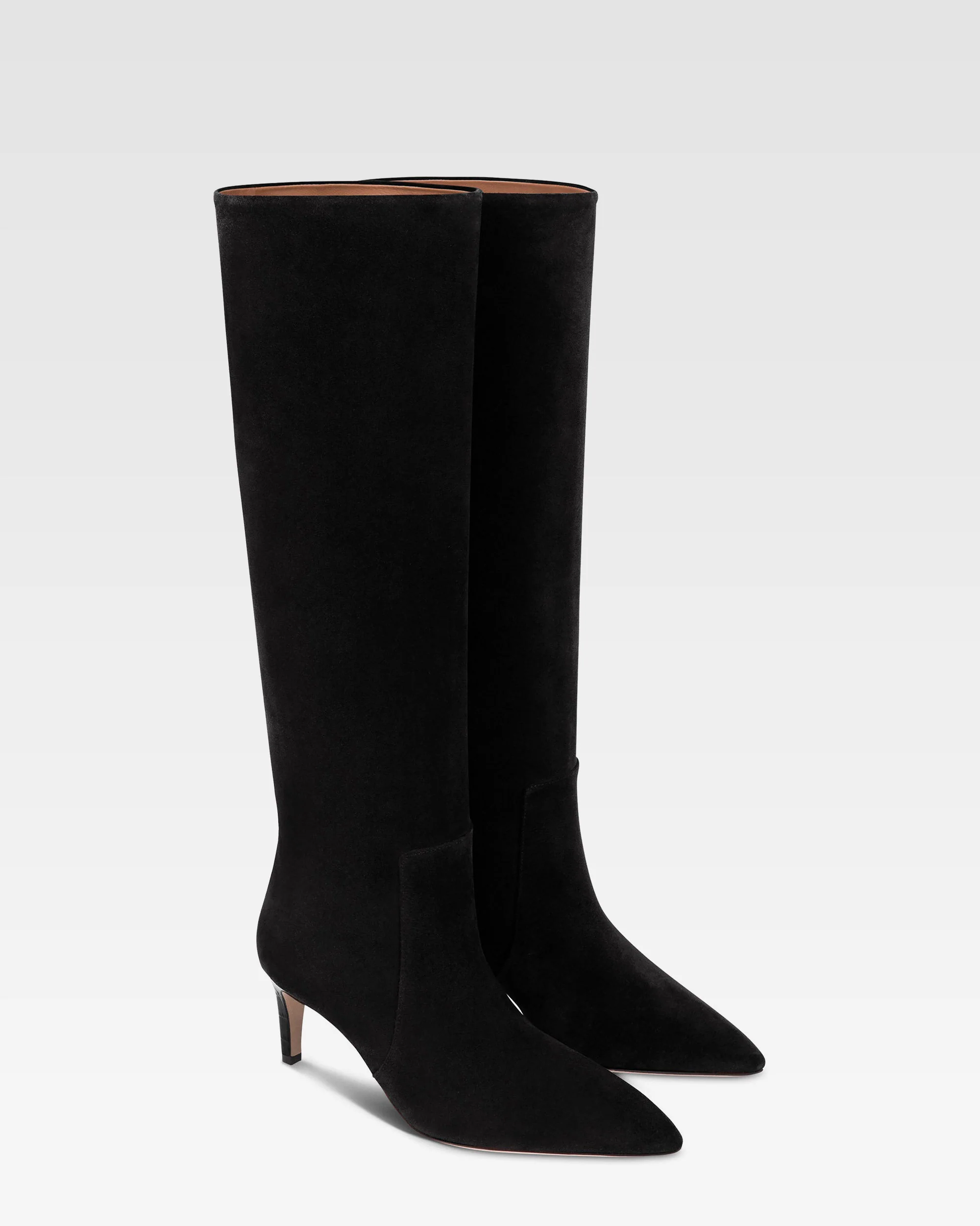 Boots in black calf suede leather - Image 2