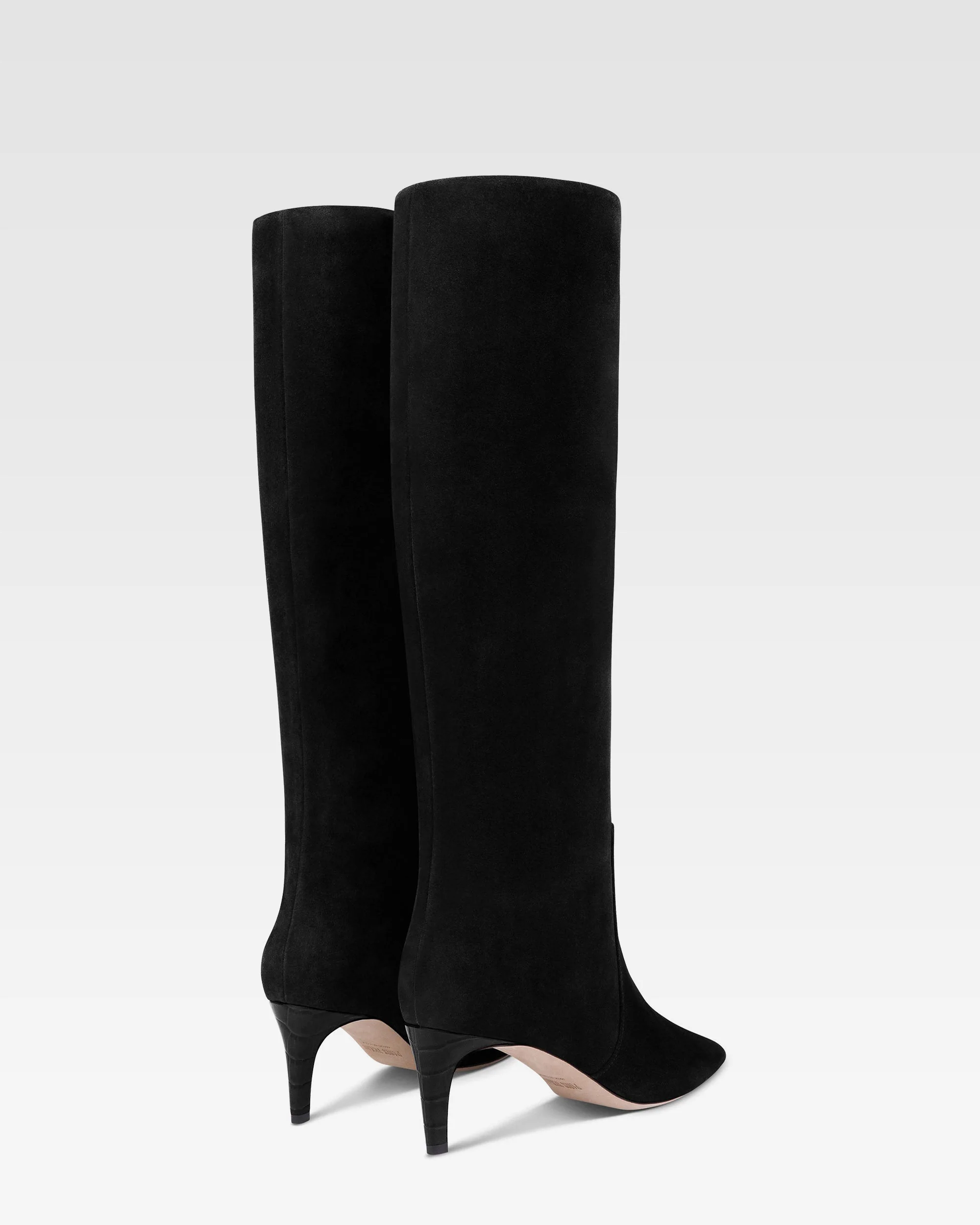 Boots in black calf suede leather - Image 3