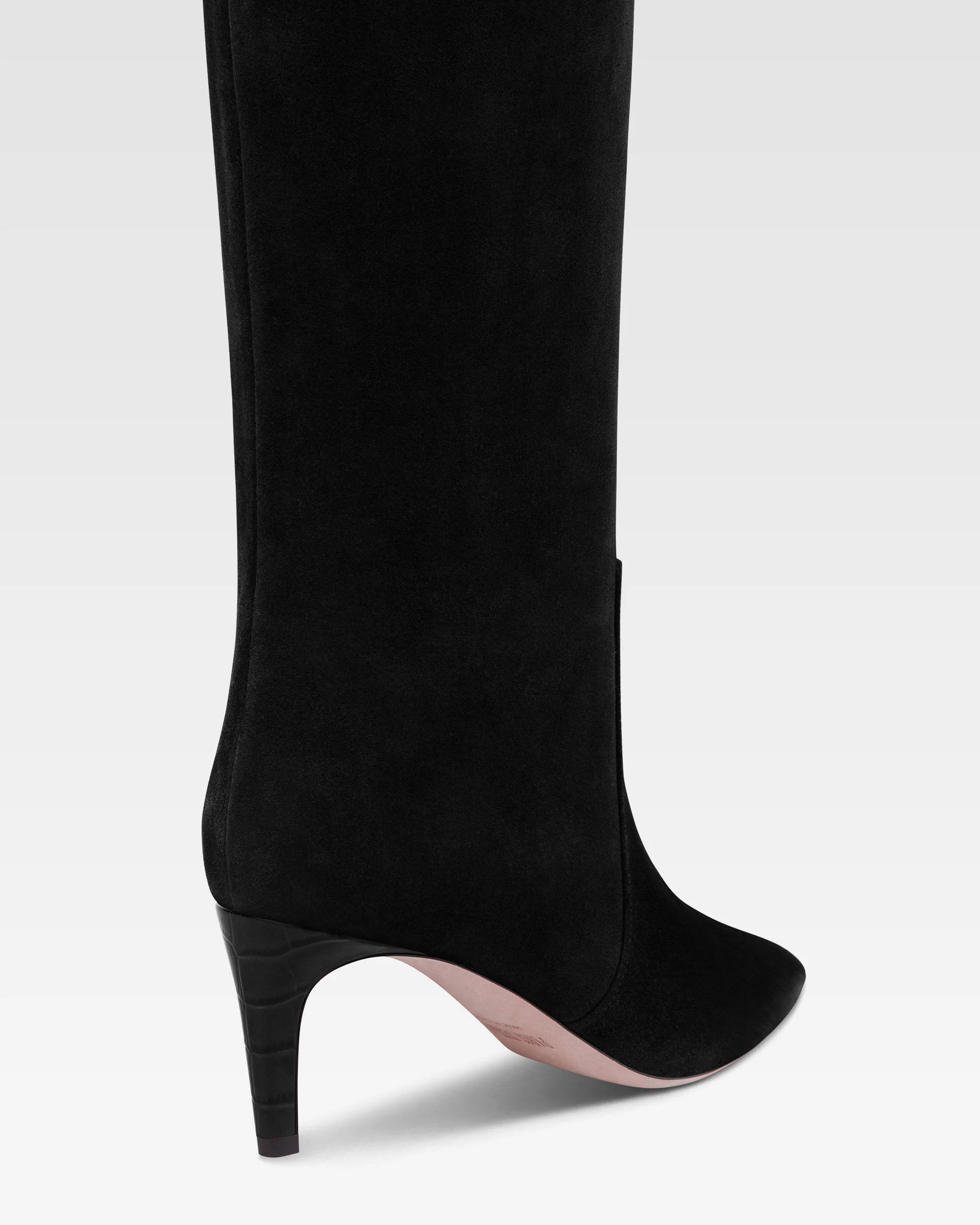 Boots in black calf suede leather - Image 5
